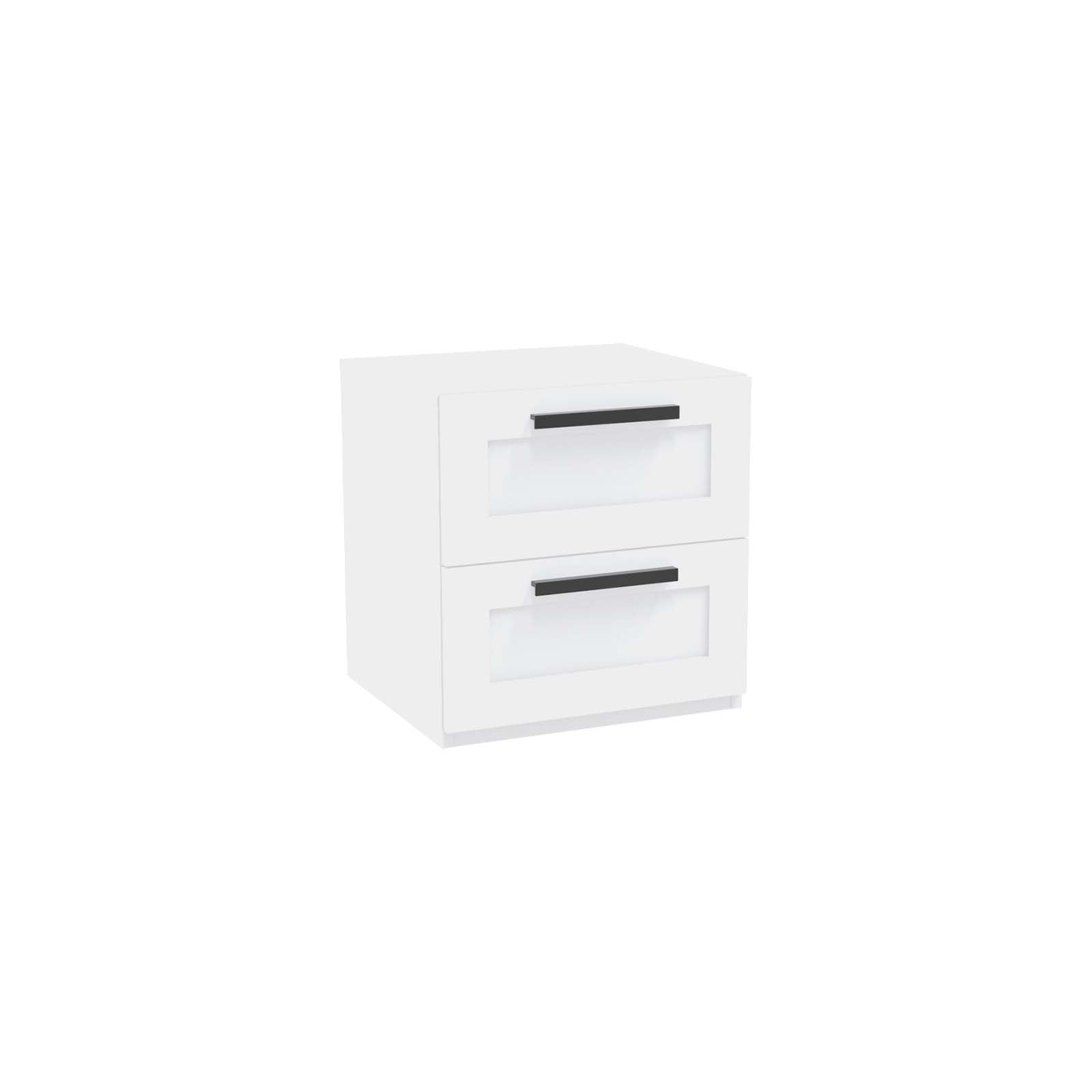 Homebase Shaker Bedside Table (W)451 x (H)472mm - White thumbnail
