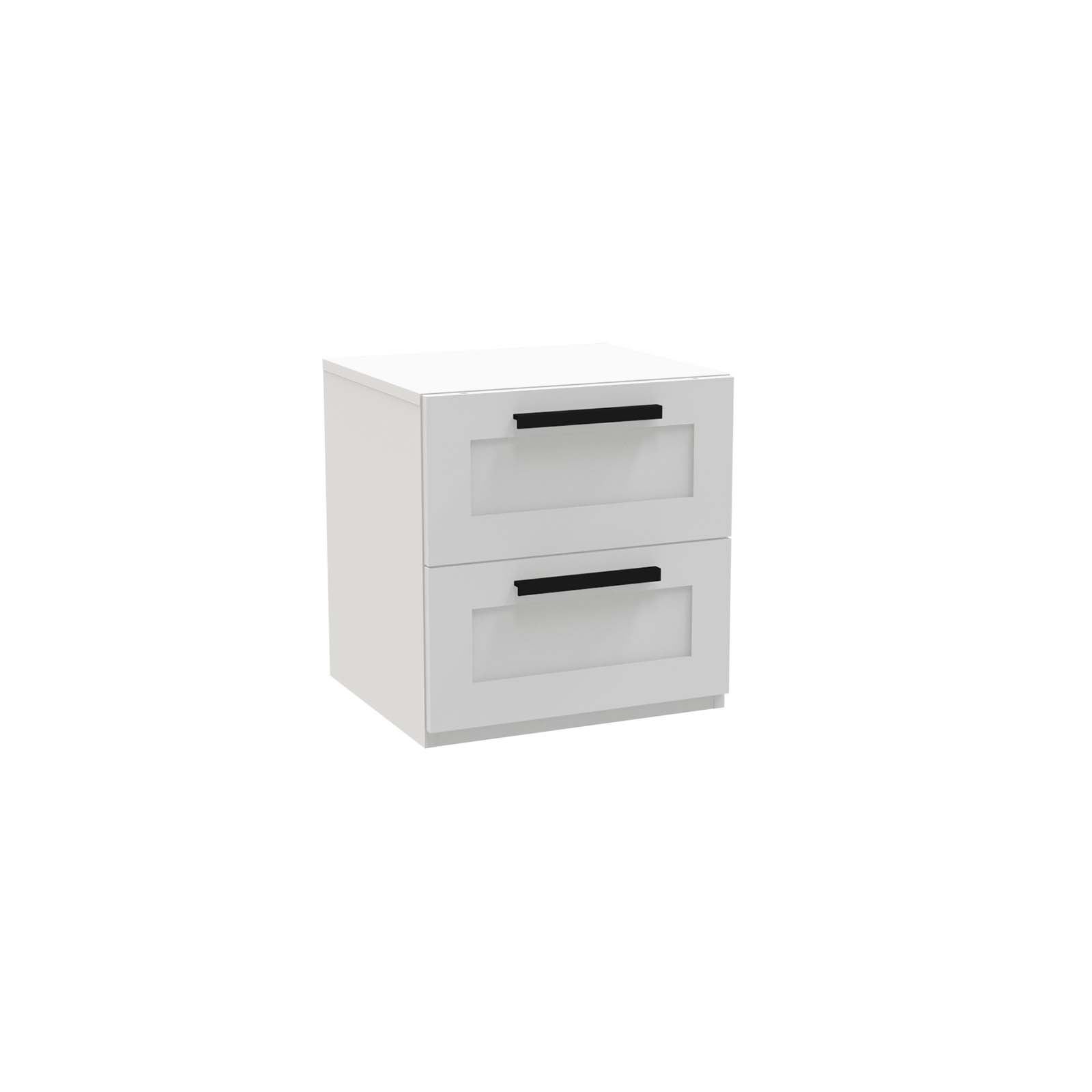 Homebase Shaker Bedside Table (W)451 x (H)472mm - Grey thumbnail