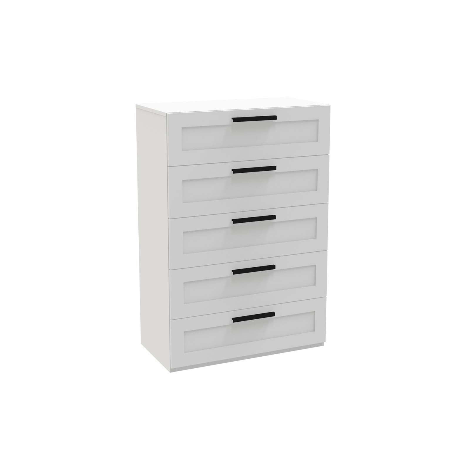 Homebase Shaker Tall 5 Drawer Chest of Drawers (W)781 x (H)1144mm - Grey thumbnail