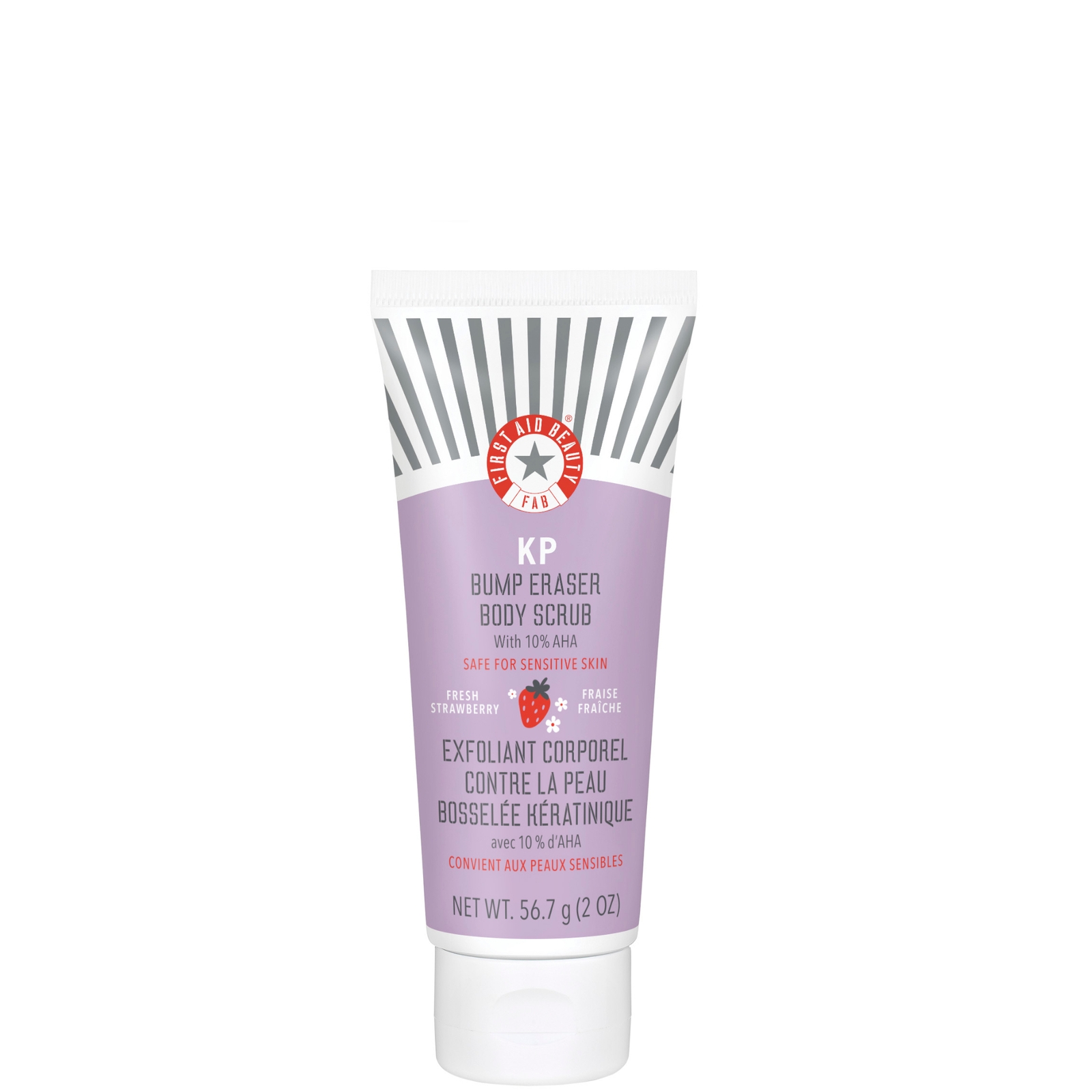 First Aid Beauty Kp Bump Eraser Fresh Strawberry Body Scrub With 10% Aha 56.7g In White
