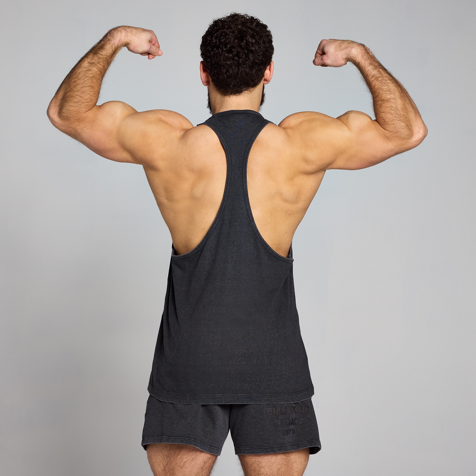 5059883439747 - Herren Origin Washed Stringer-Top mit Grafik – Verwaschenes Schwarz - XL 5059883439747 - Herren Origin Washed Stringer-Top mit Grafik – Verwaschenes Schwarz - XL