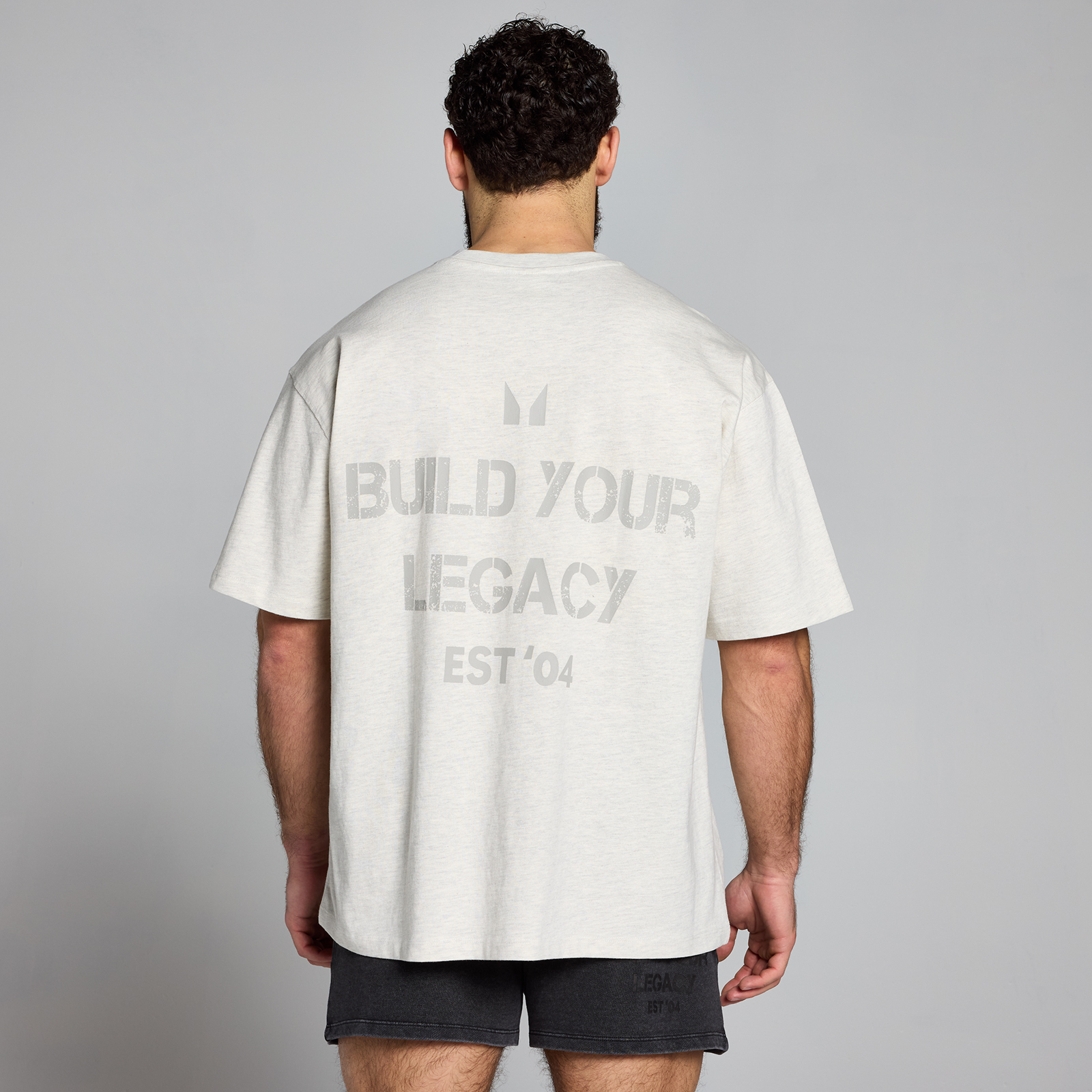 MP Origin Washed T-Shirt mit Grafik – Hellgrau - XXS-XS