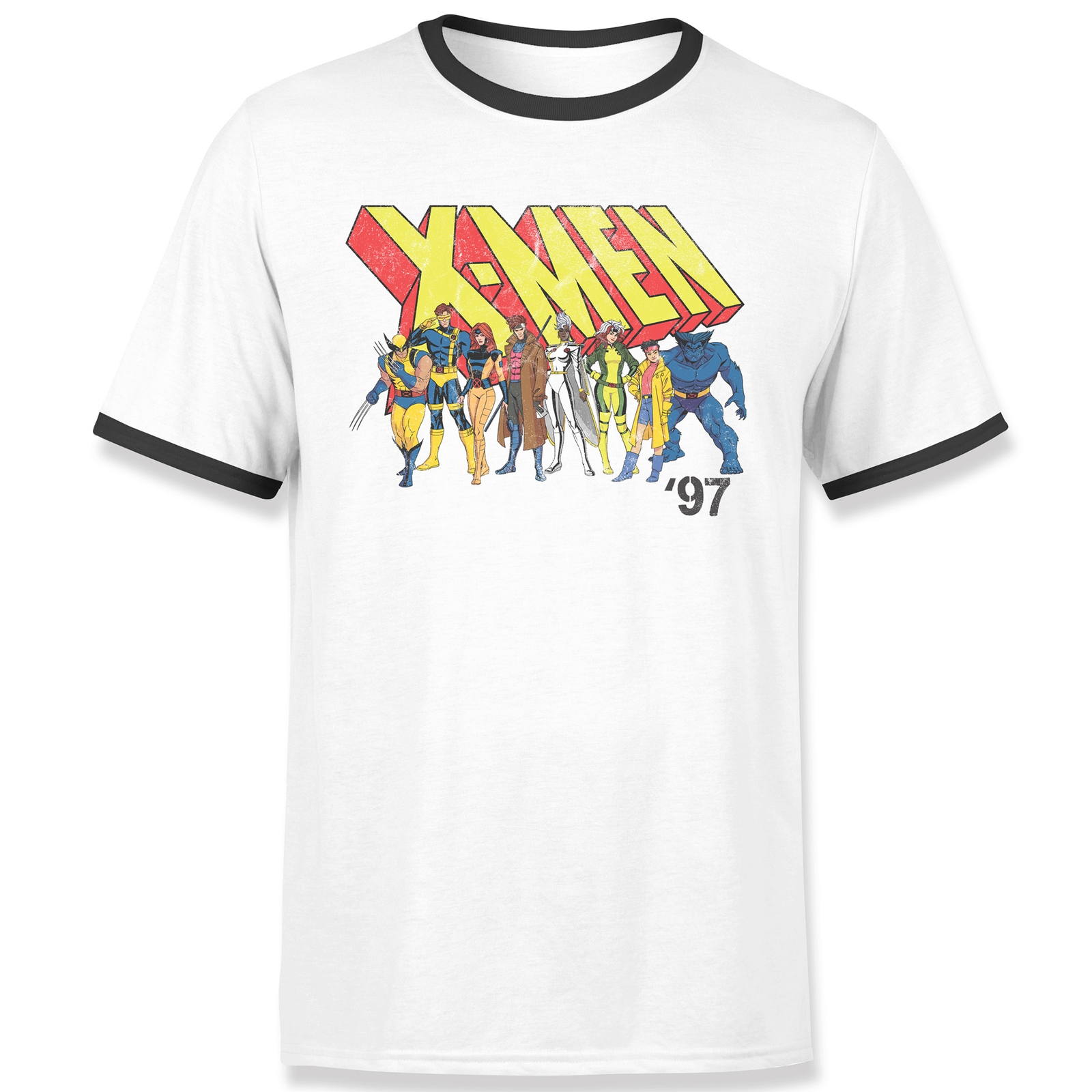X-Men Unite Unisex Ringer T-Shirt - White/Black - M