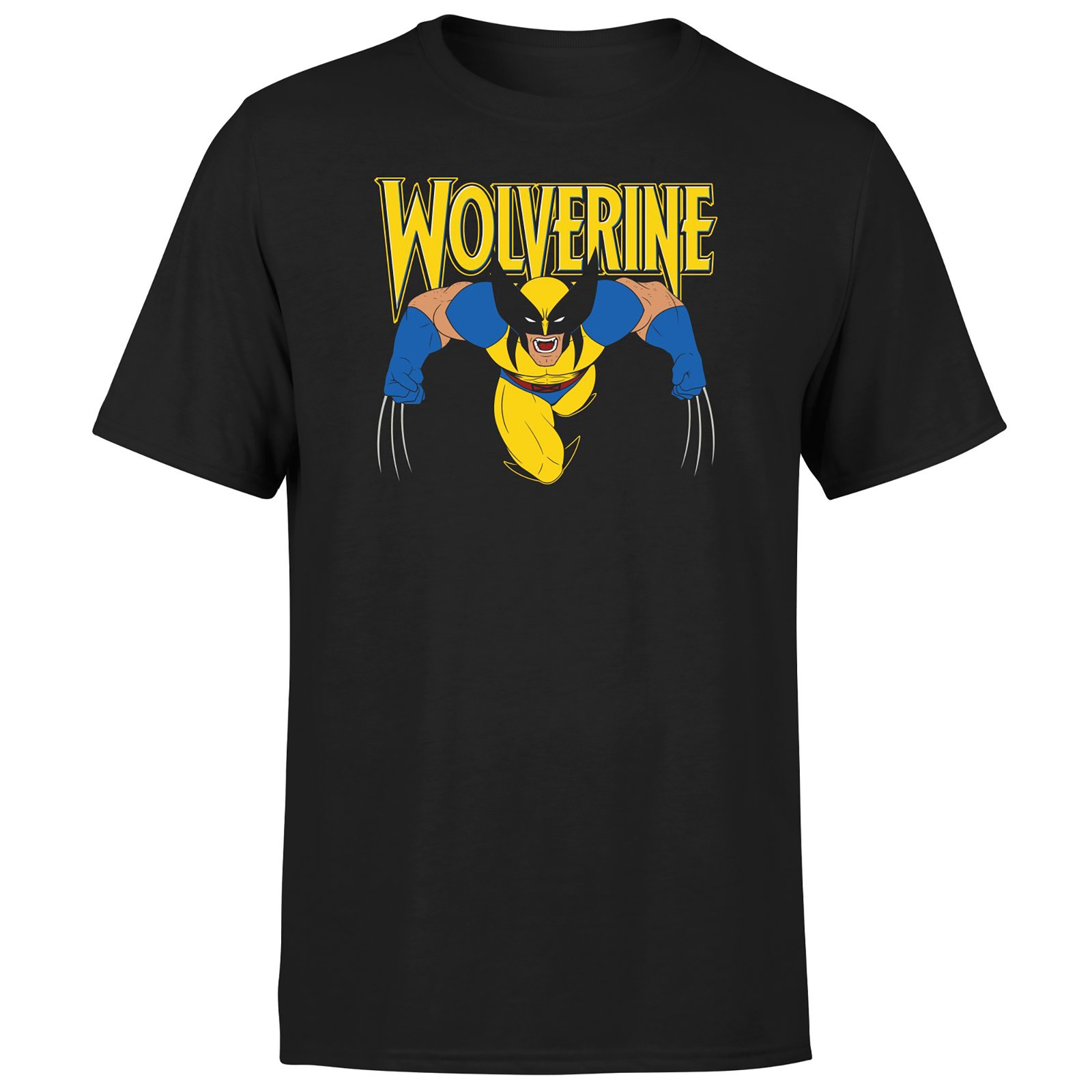X-Men Wolverine Attack Drk Unisex T-Shirt - Black - XXL