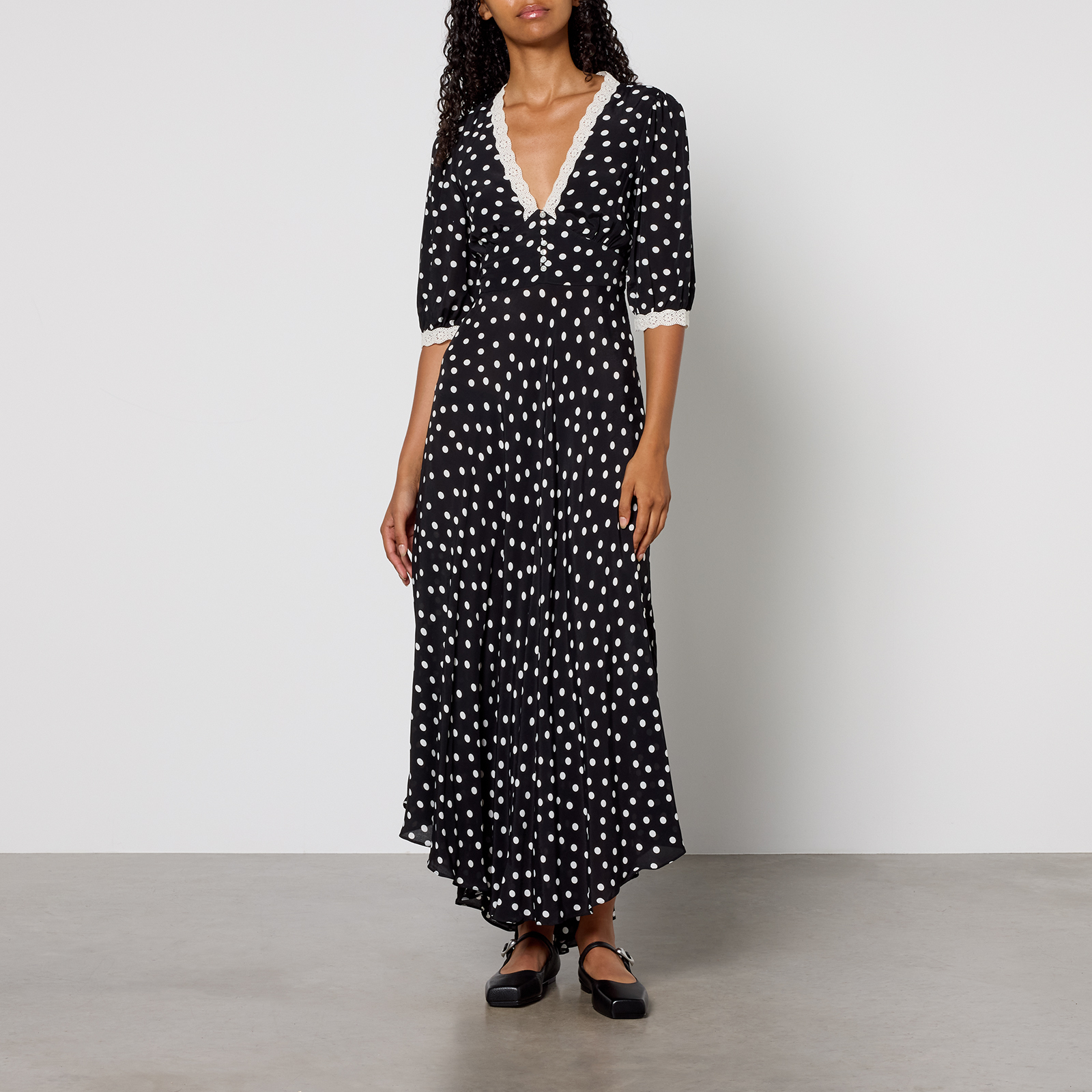 RIXO Juniper 2 Crepe Midi Dress - UK 8