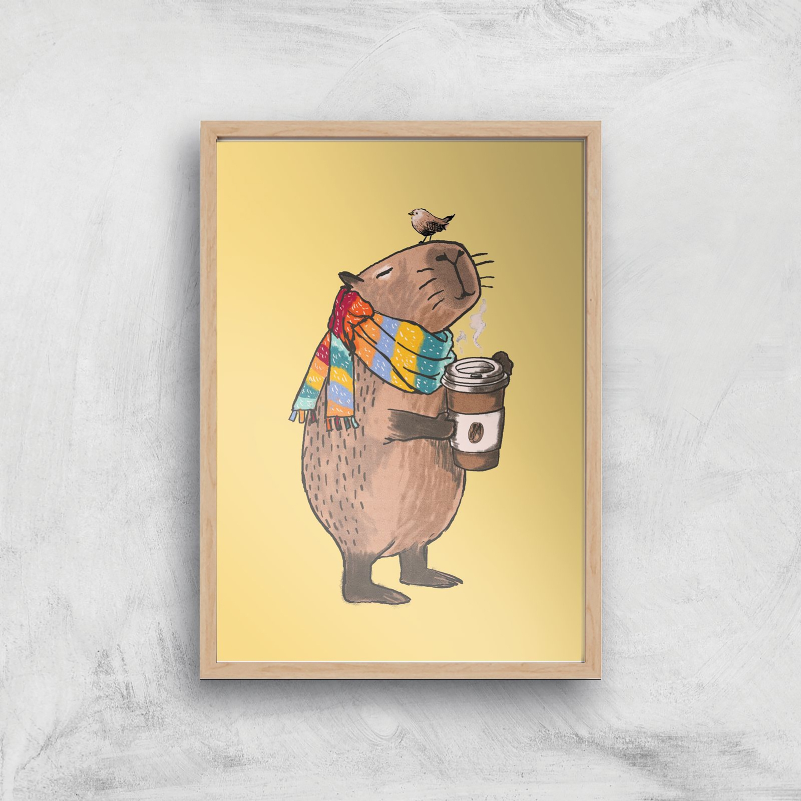 Threadless - Coffeebara Giclee Art Print - A4 - Wooden Frame