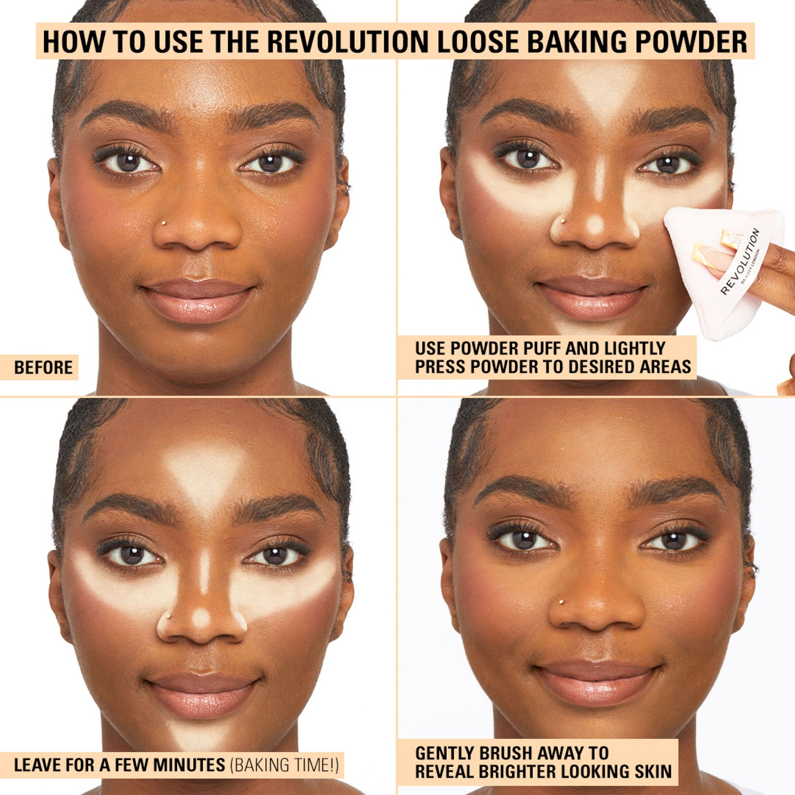 

Makeup Revolution Loose Baking Powder (Various Shades) - Peach
