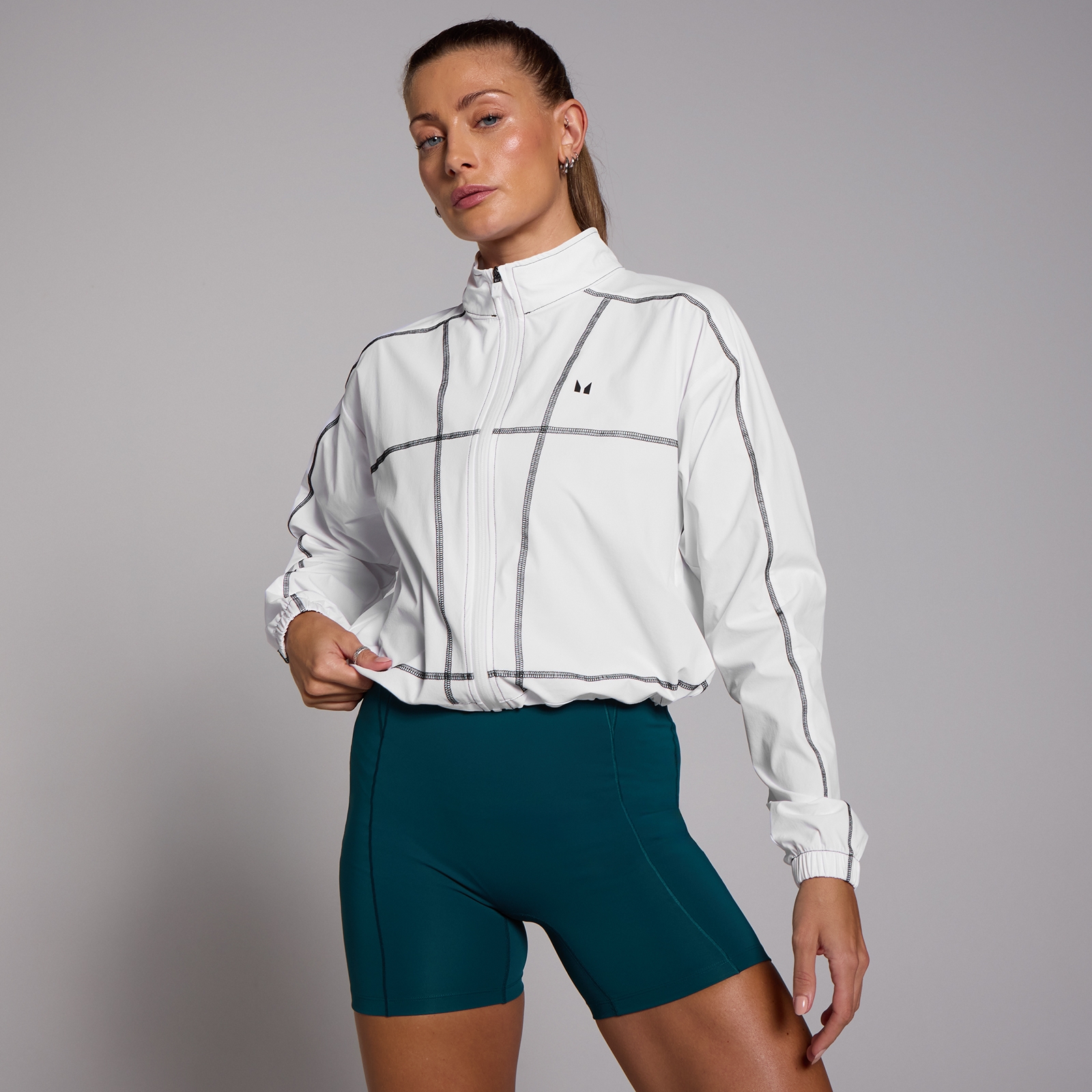 MP Női Tempo Cropped Contrast Stitch Széldzseki – Fehér - XXL