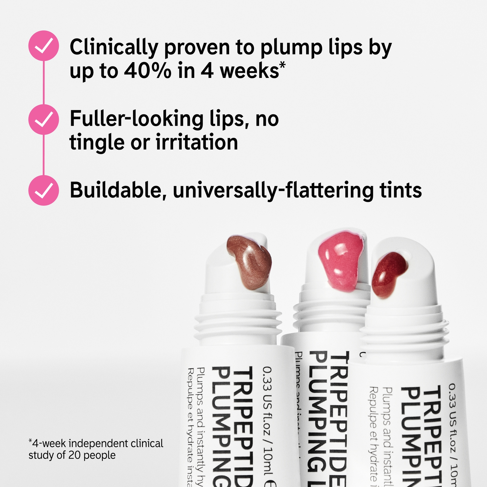 Thumbnail - The INKEY List Tripeptide Plumping Lip Balm - Pink Tint