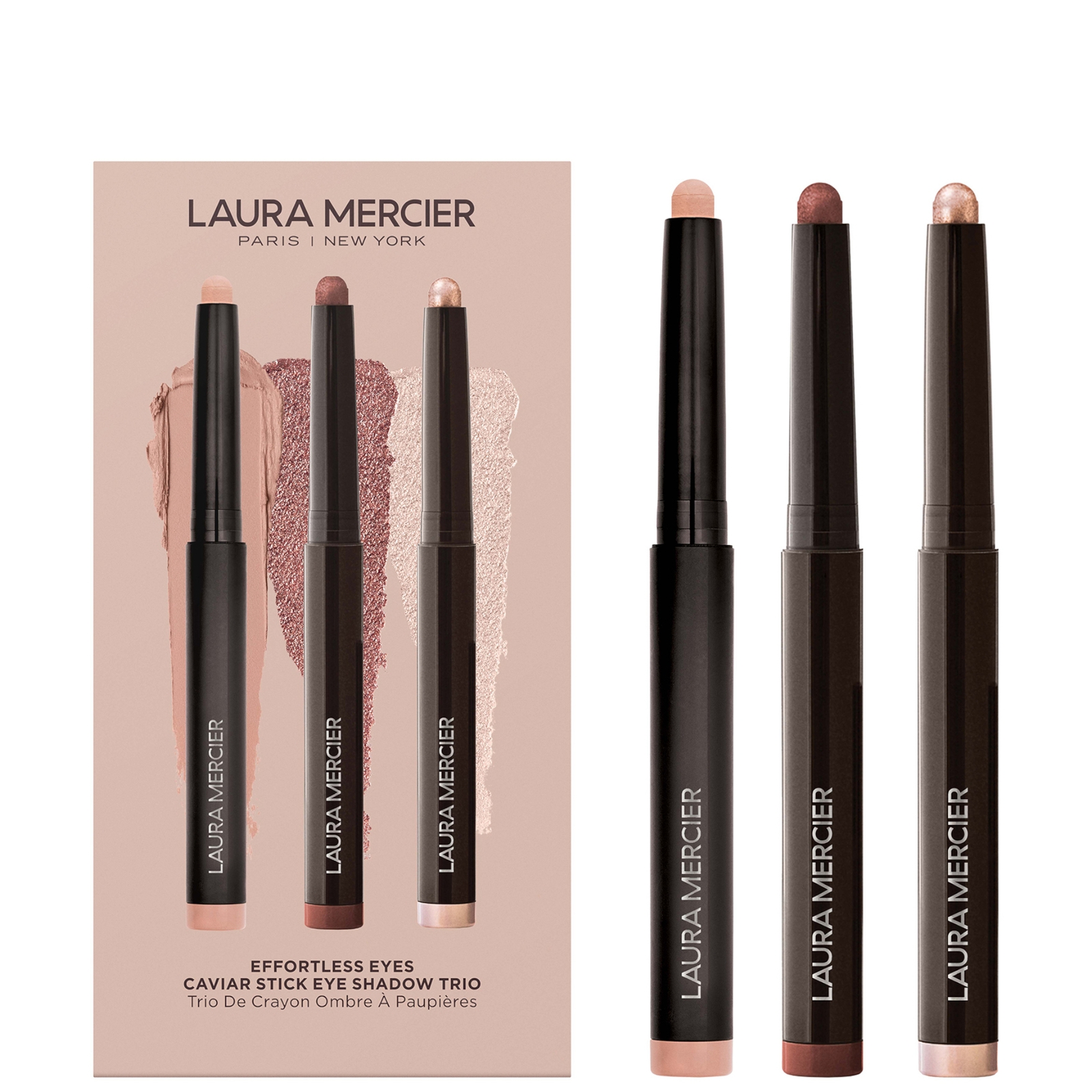 

Laura Mercier Effortless Eyes Caviar Stick Eye Shadow Trio - Rosegold, Burnished Bronze, Dune