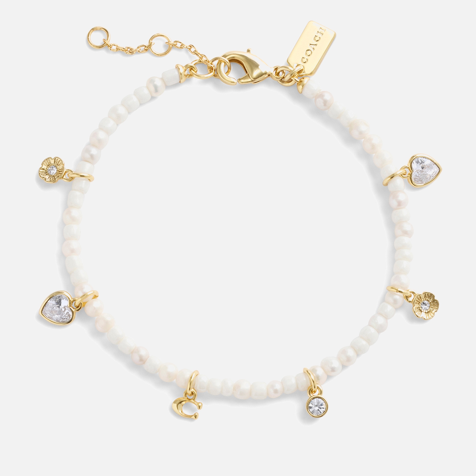 Coach Women's Pearl Charm Bracelet - Pearl