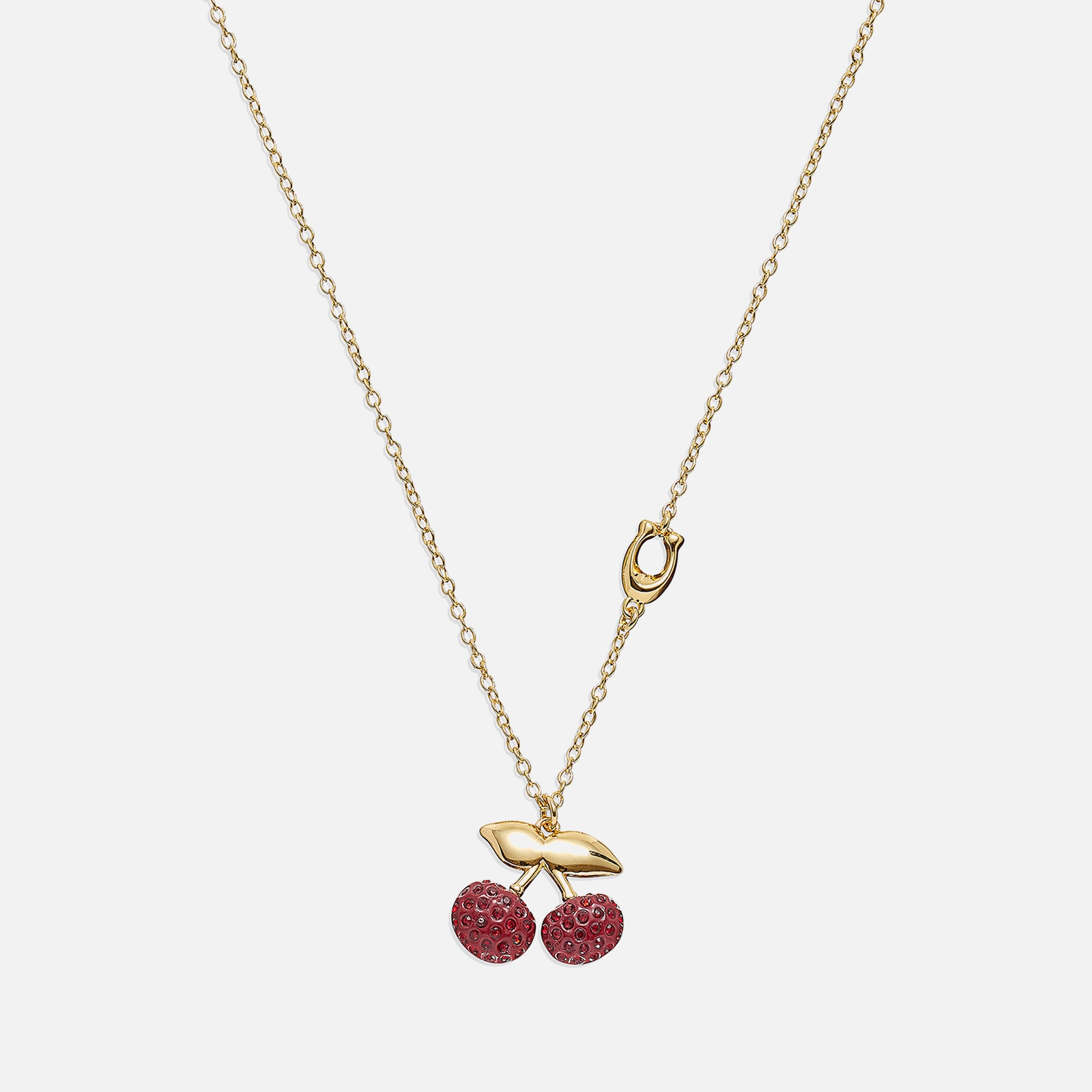 Coach Women's Cherry Pendant - Burgundy/Gold