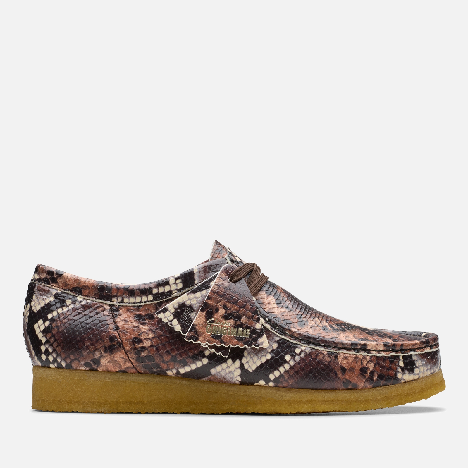 Clarks Originals Men's Snake-Print Leather Wallabee Shoes - UK 9