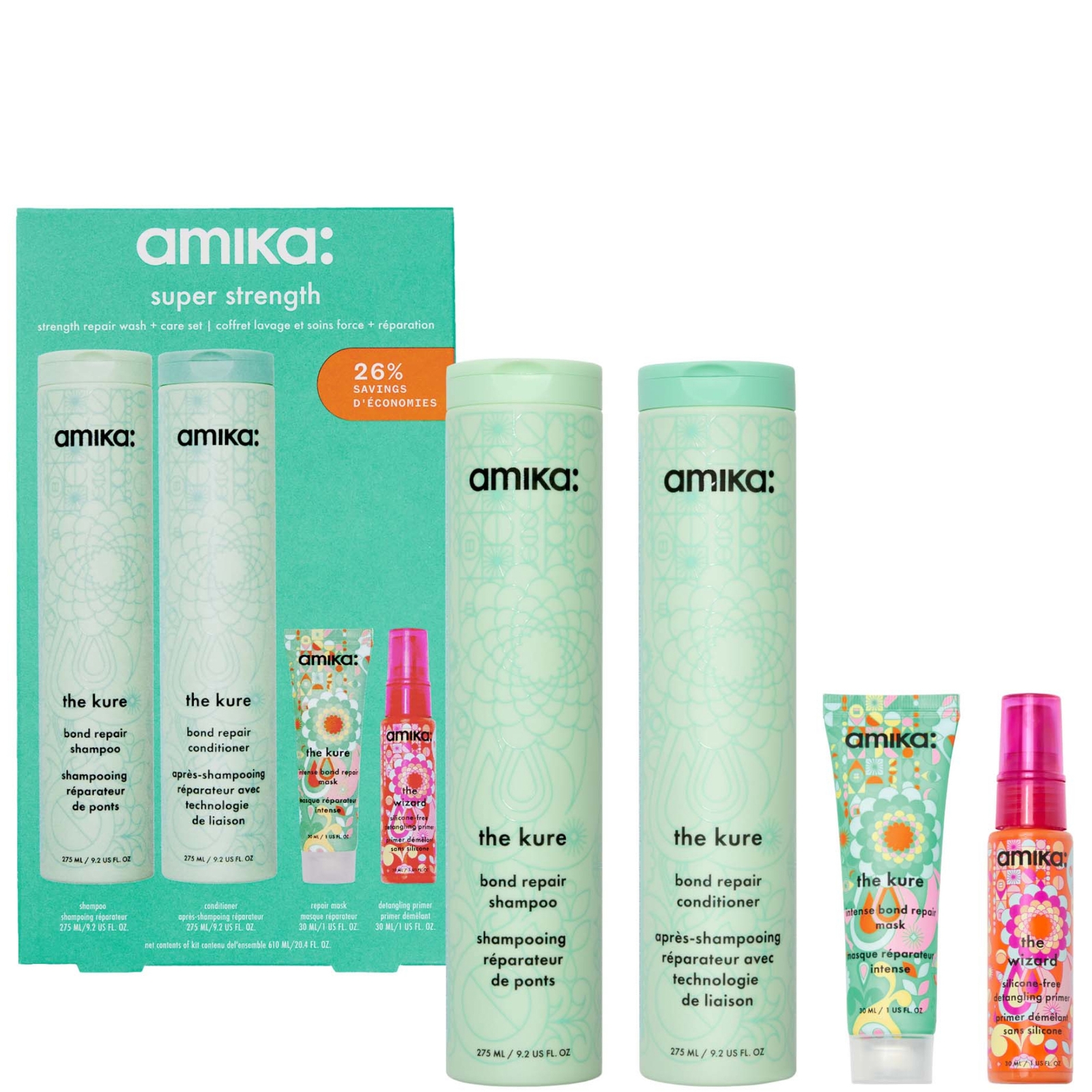 Amika Super Strength Wash and Care Set