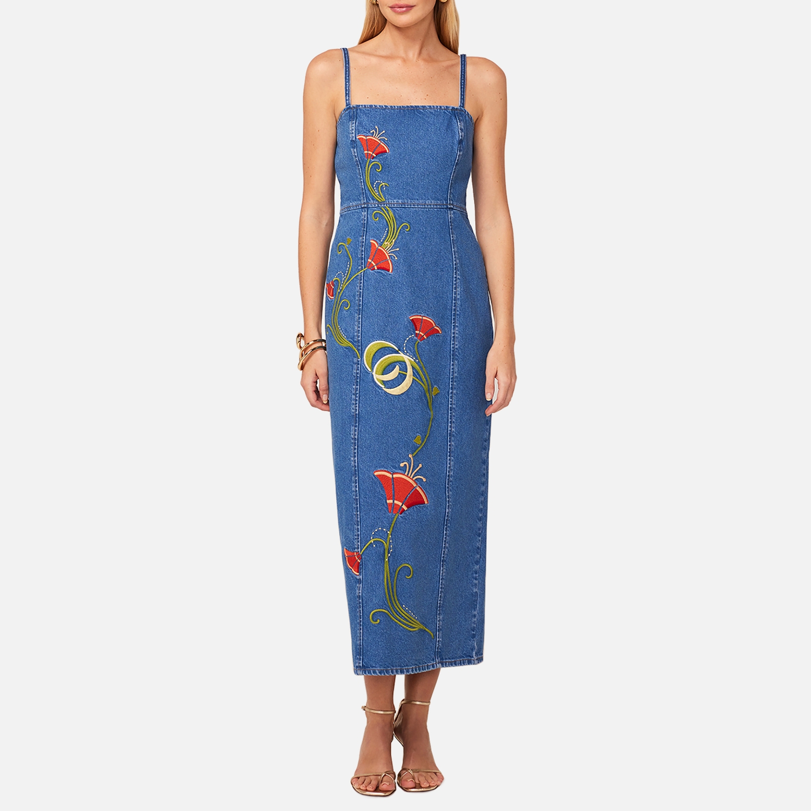 Kitri Ursula Denim Midi Dress - UK 12