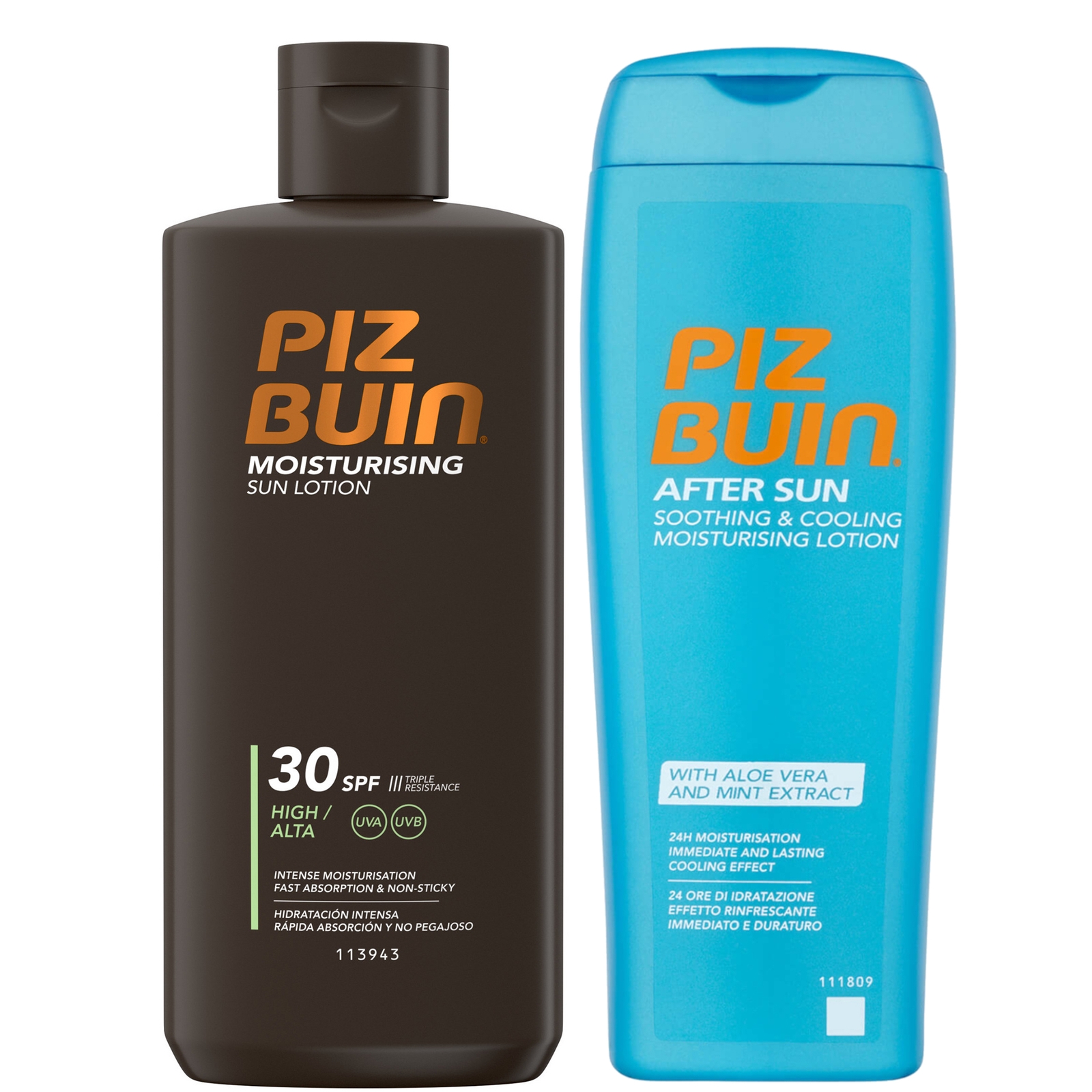 

Piz Buin Moisturising SPF Sun Lotion and Aftersun Duo