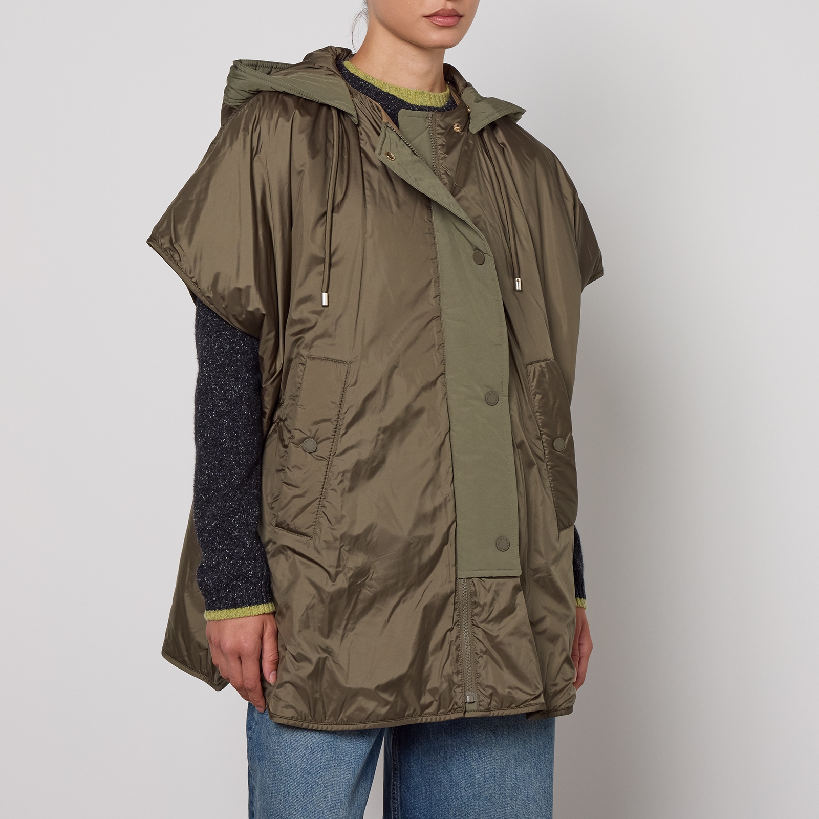 Weekend Max Mara Women's Egemone Sleeveless Puffer Jacket - Kaki - UK 6