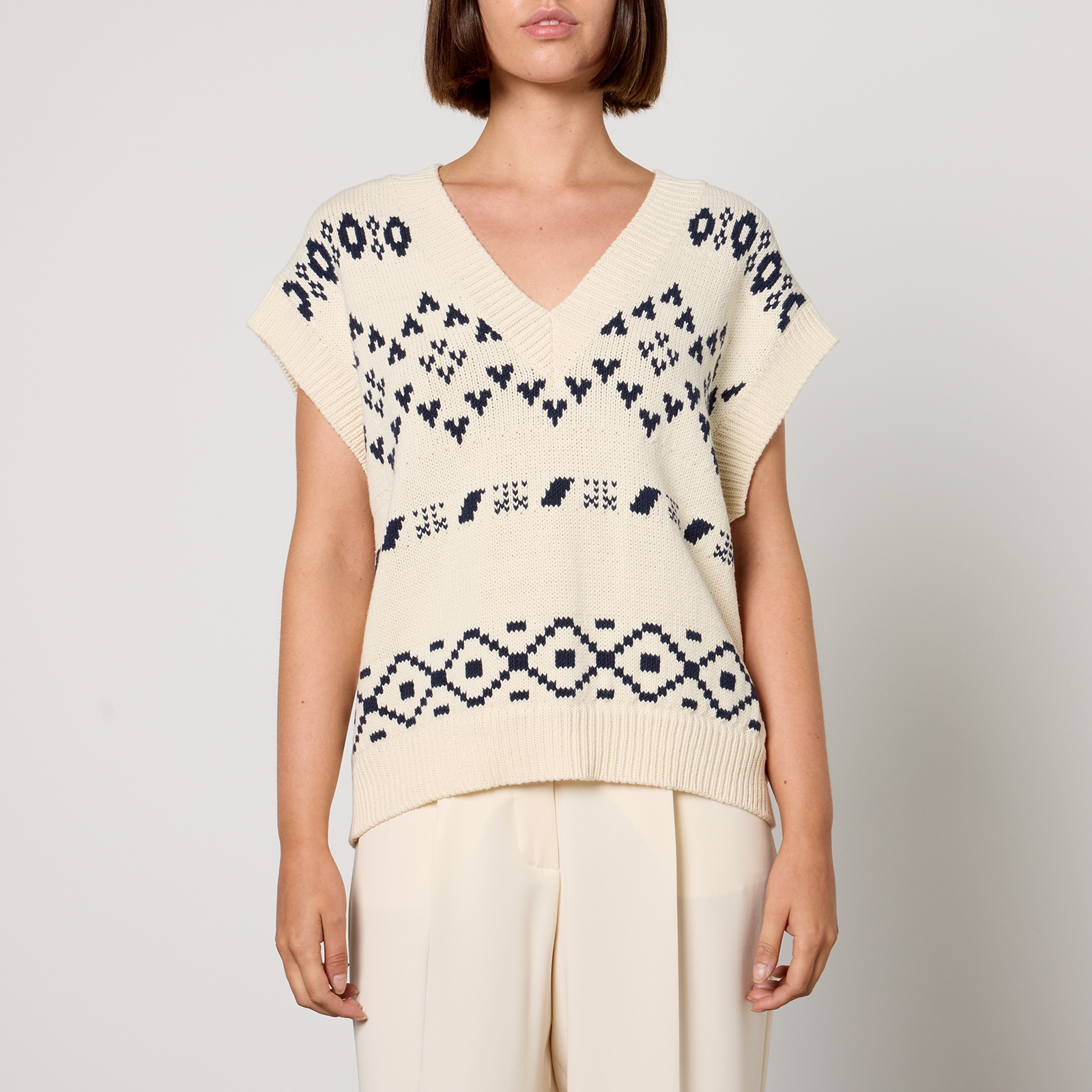 Weekend Max Mara Todi Cotton-Blend Knit Vest - L