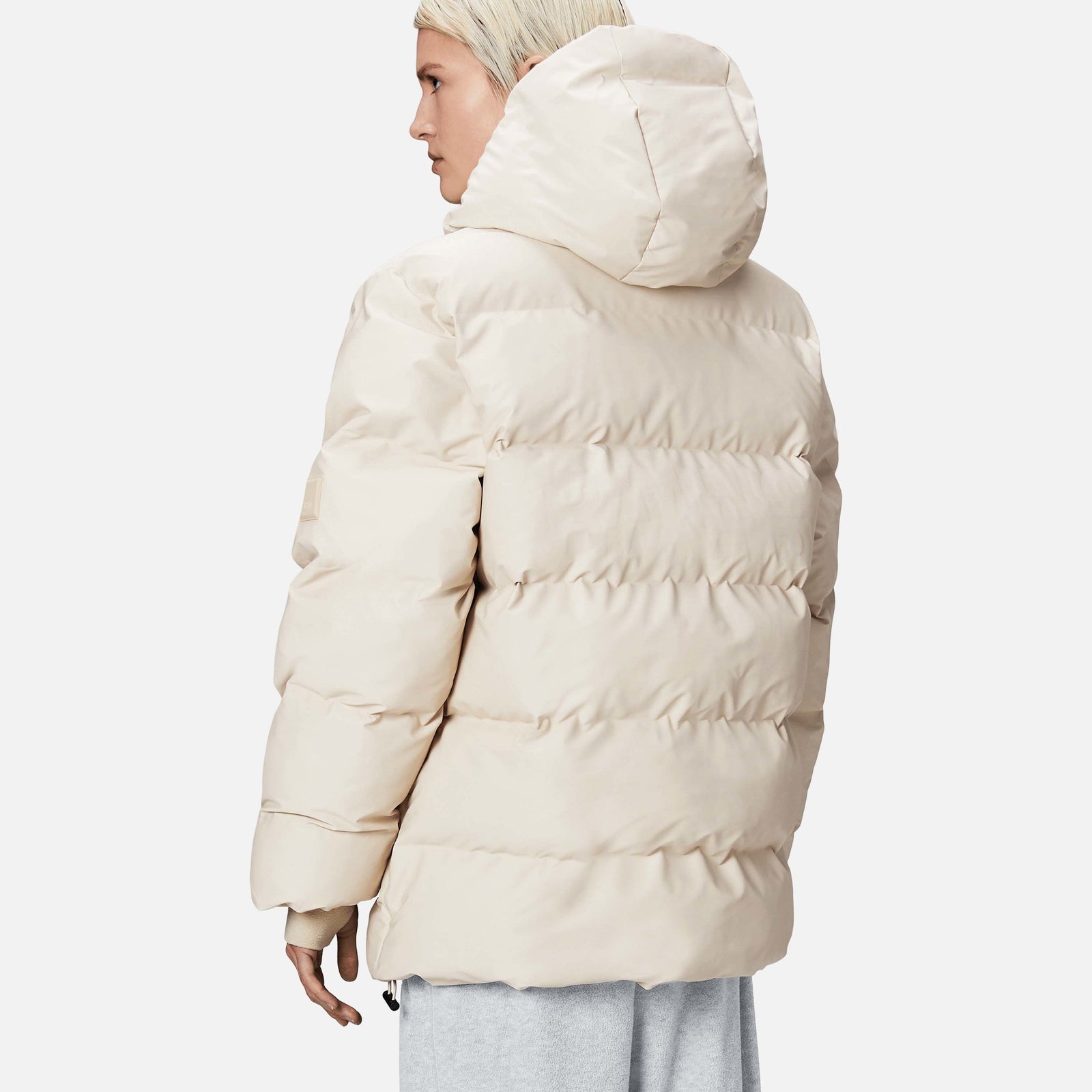 Rains Alta Coated Shell Puffer Cargo Jacket W3T3 - L