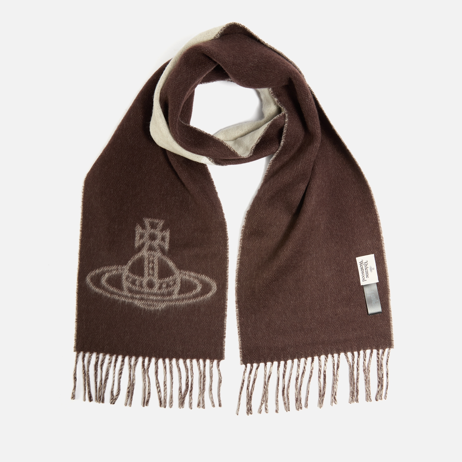 Vivienne Westwood Men's Double Face Orb Scarf - Off White