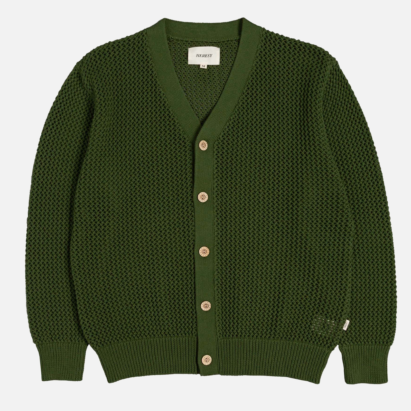 Heresy Braid Loose Knit Cotton Cardigan - M