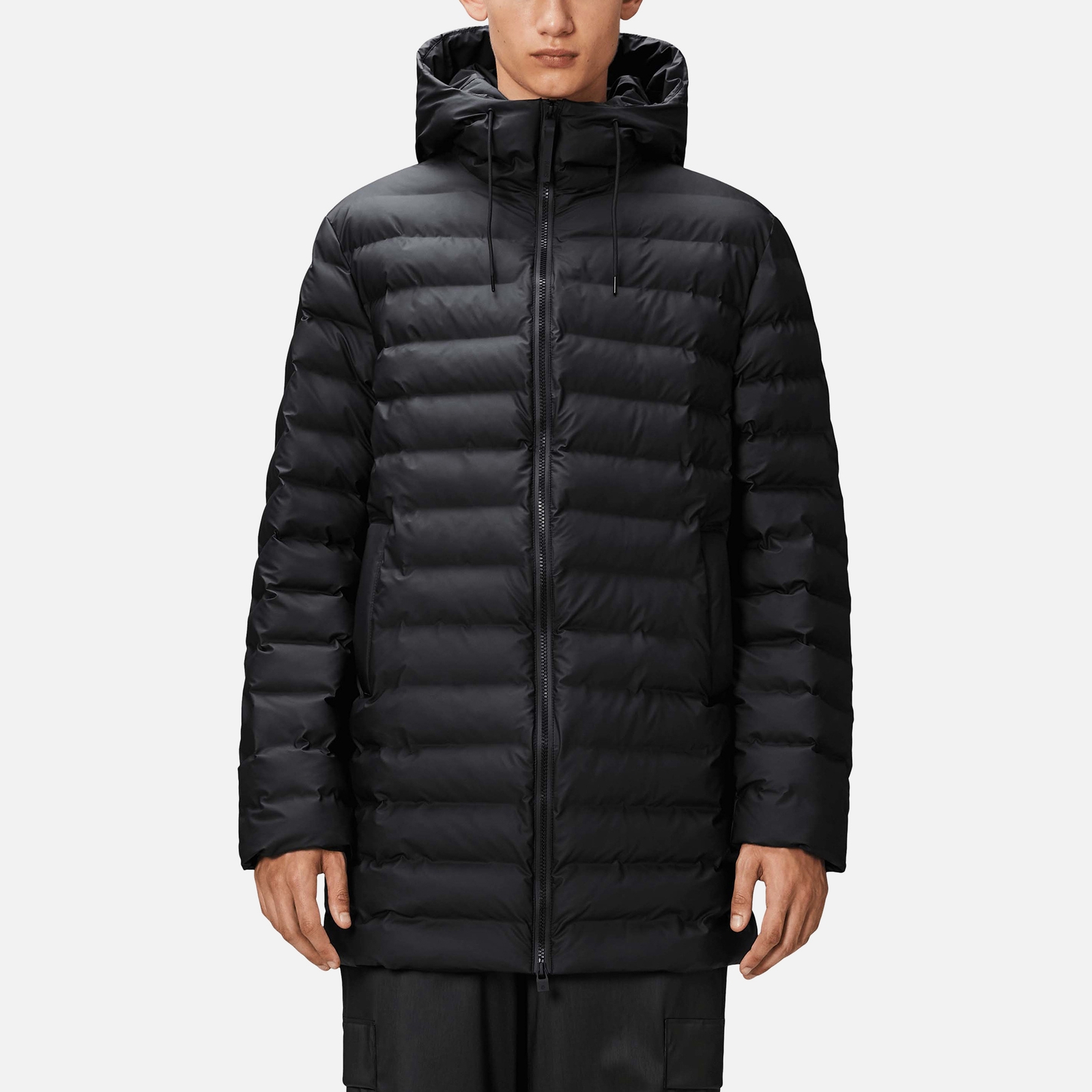 RAINS Lohja Quilted Shell Long Puffer Jacket - S