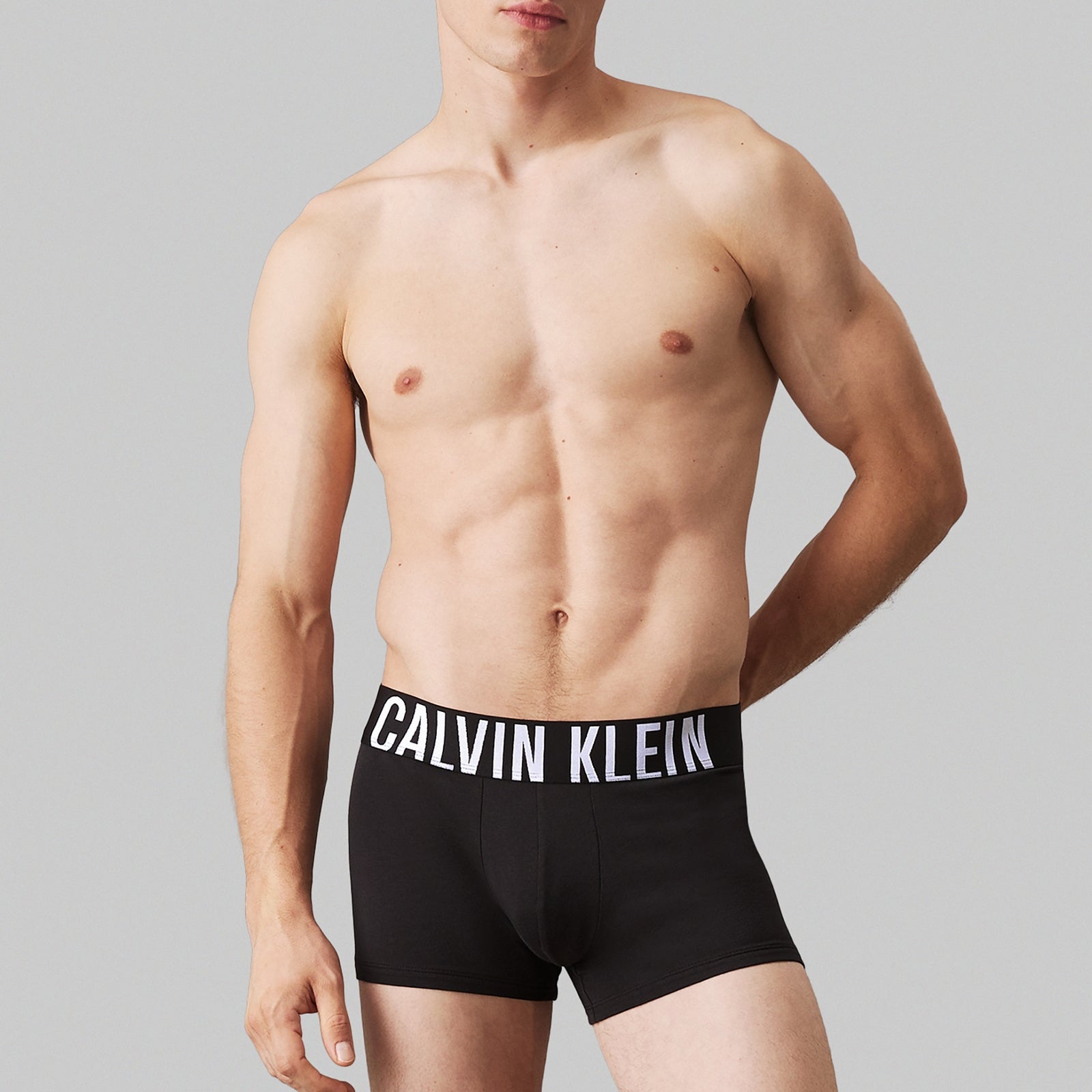 Calvin Klein 3 Pack Intense Power Cotton-Blend Boxer Trunks - L