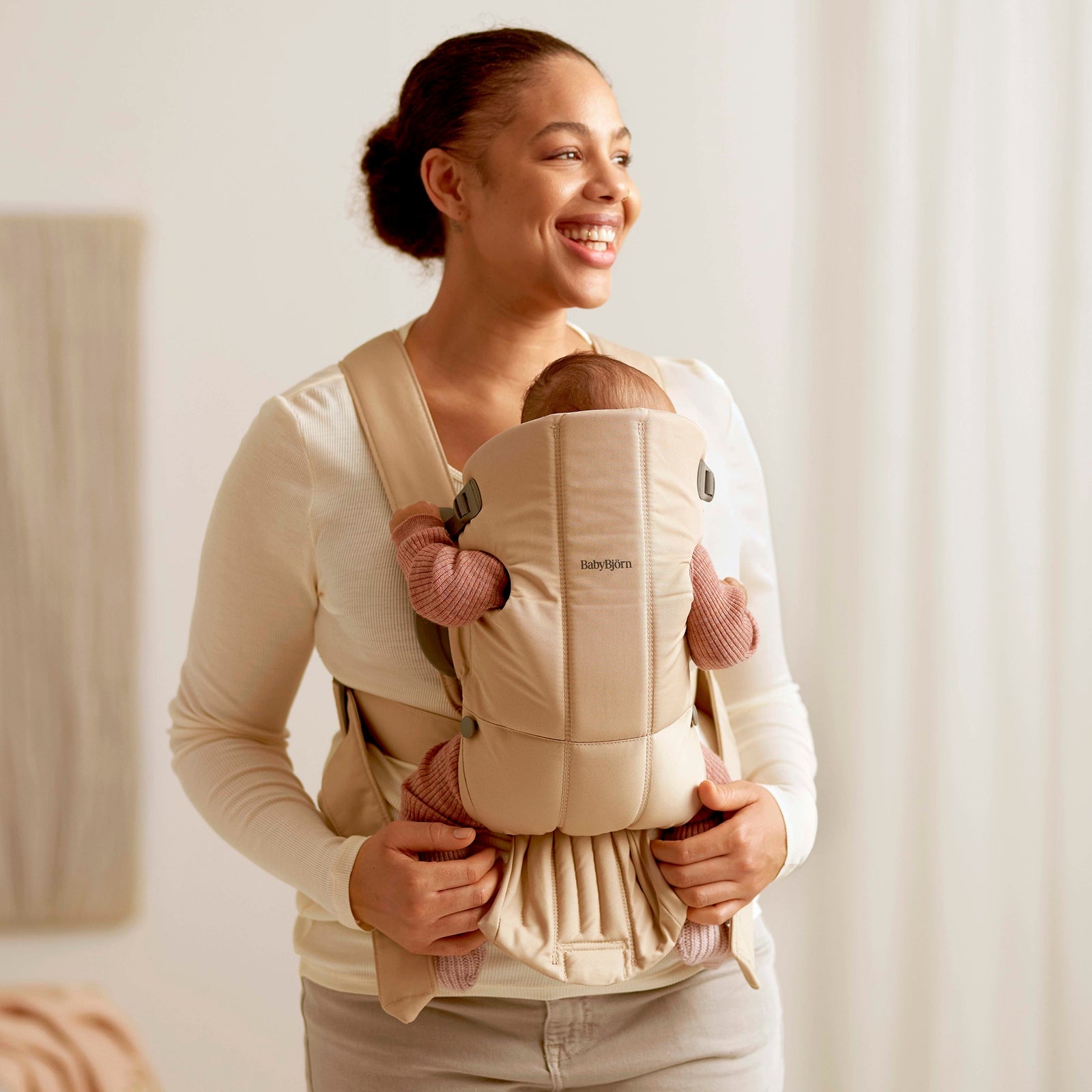 BABYBJÖRN Mini Baby Carrier - Woven - Beige