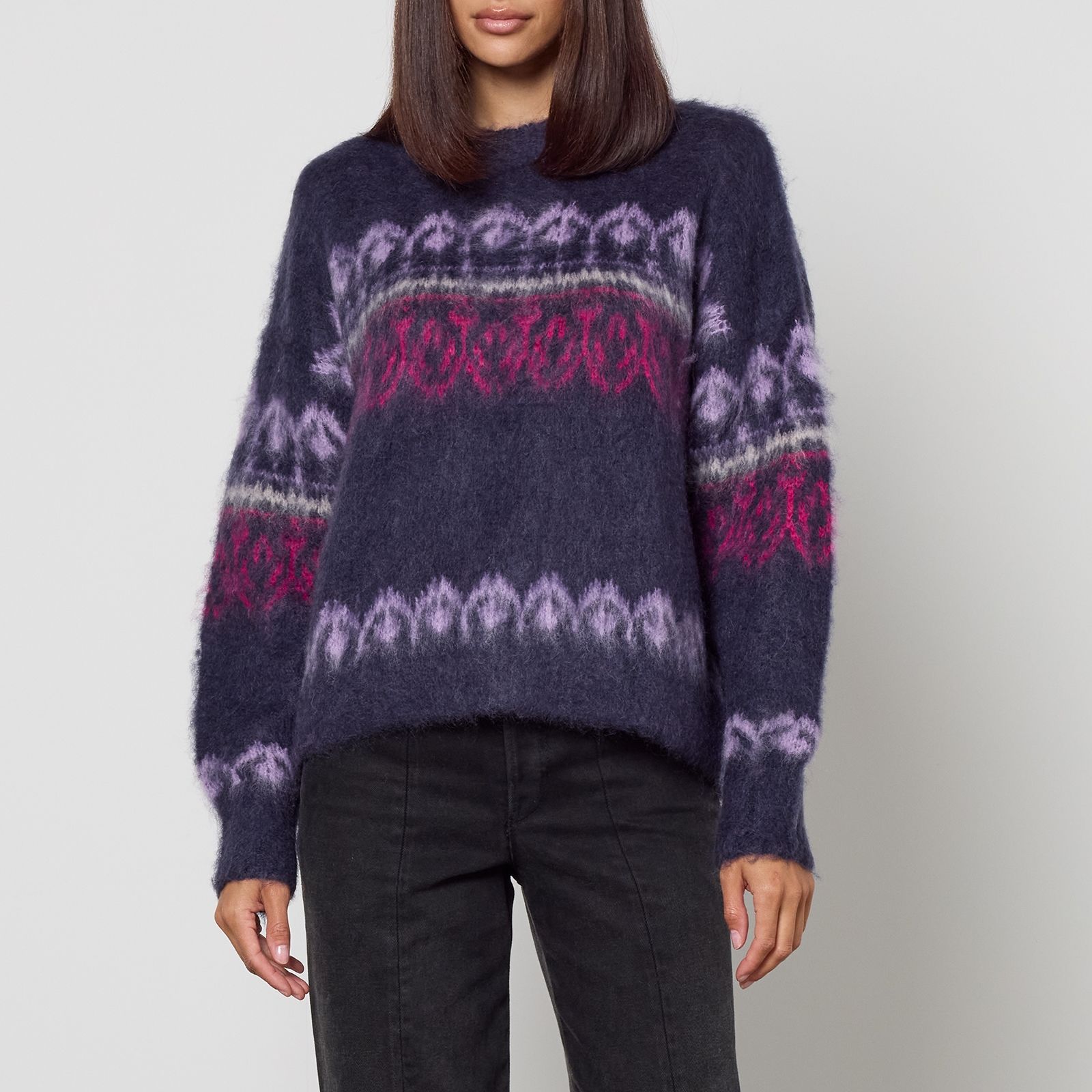 Marant Étoile Dully Intarsia Wool-Blend Jumper - UK 6