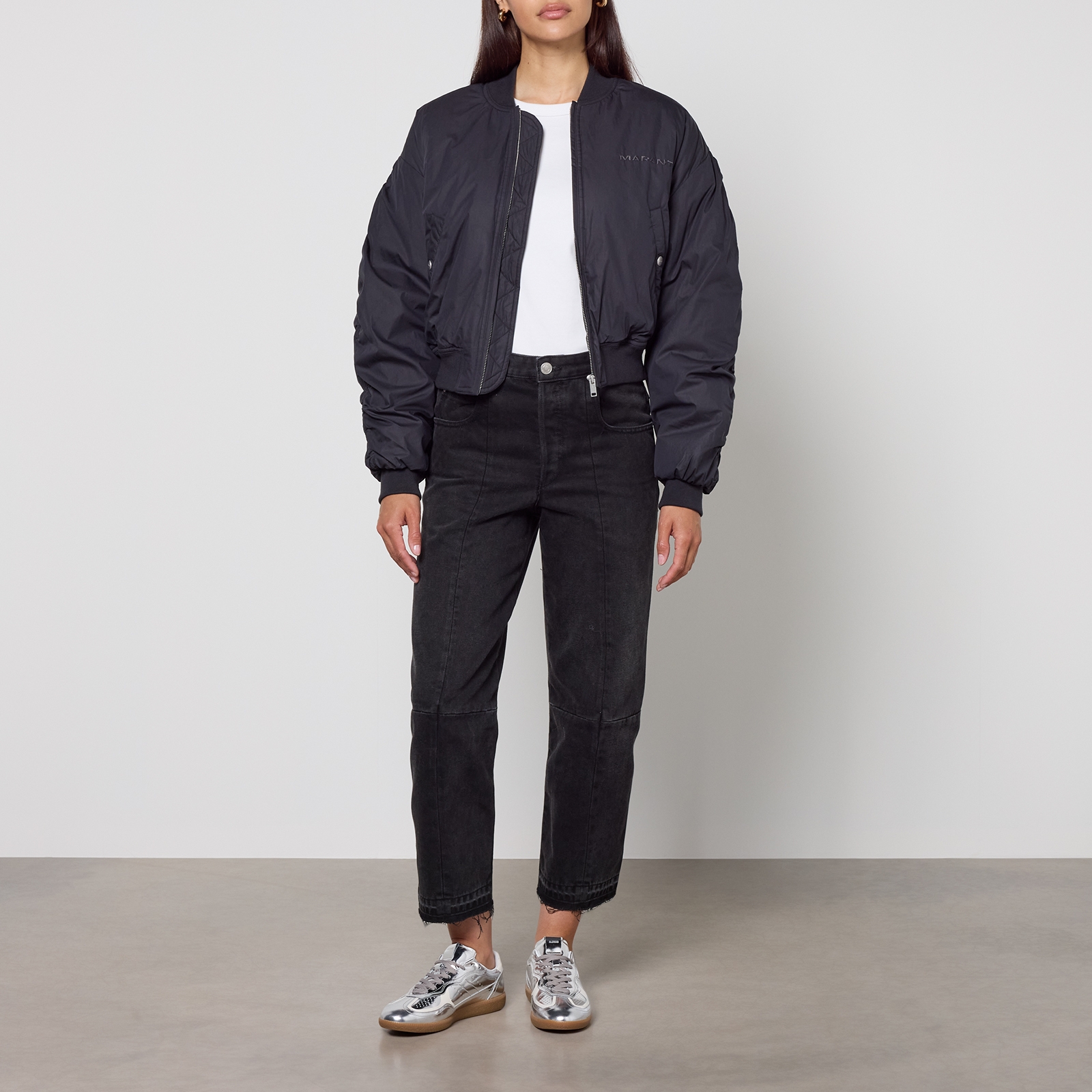 Marant Etoile Women's Bessime Bomber Jacket - Faded Black - UK 8