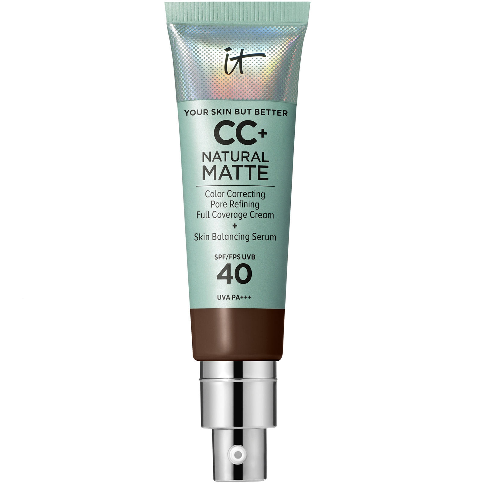 

iT Cosmetics Your Skin But Better CC+ Natural Matte 32 ml (Various Shades) - Deep Mocha