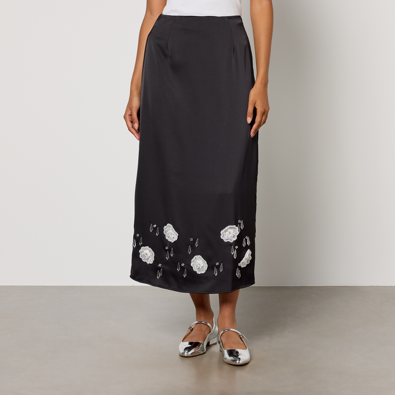Sister Jane Desert Hearts Satin Midi Skirt - S/UK 8