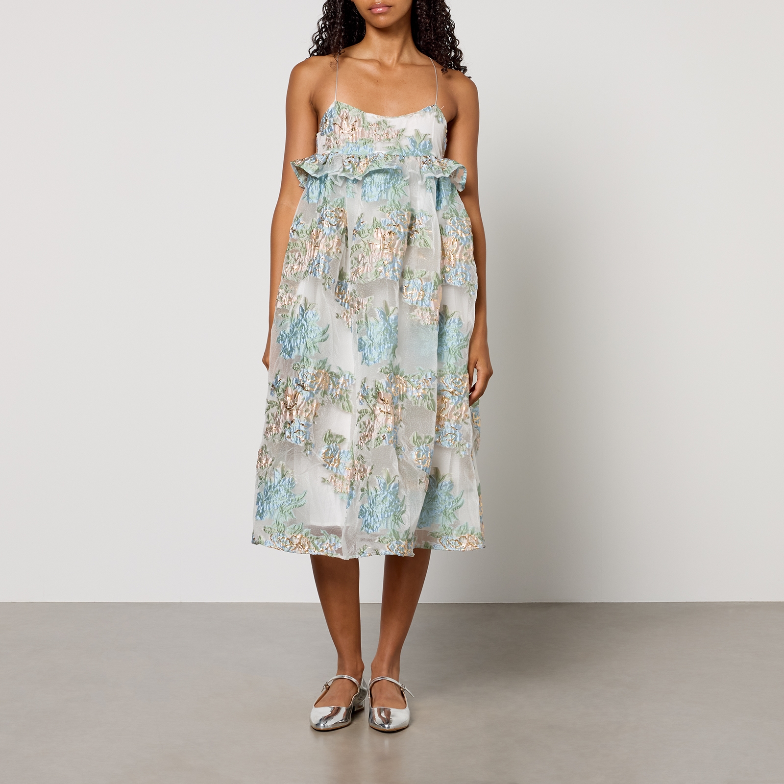 Sister Jane Barn Flower Organza Jacquard Dress - XS/UK 6