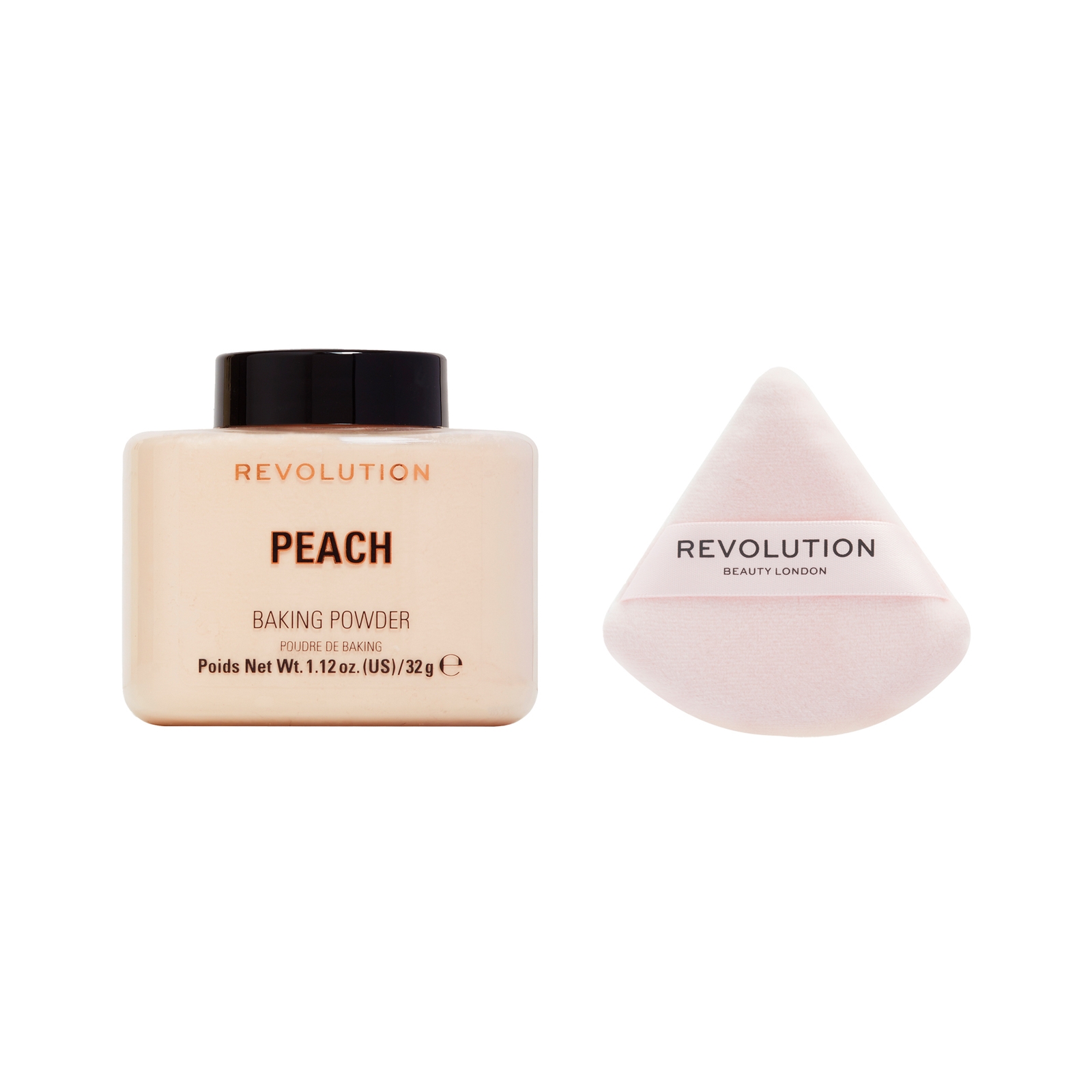 

Makeup Revolution Baking Powder and Powder Puff Duo - Peach