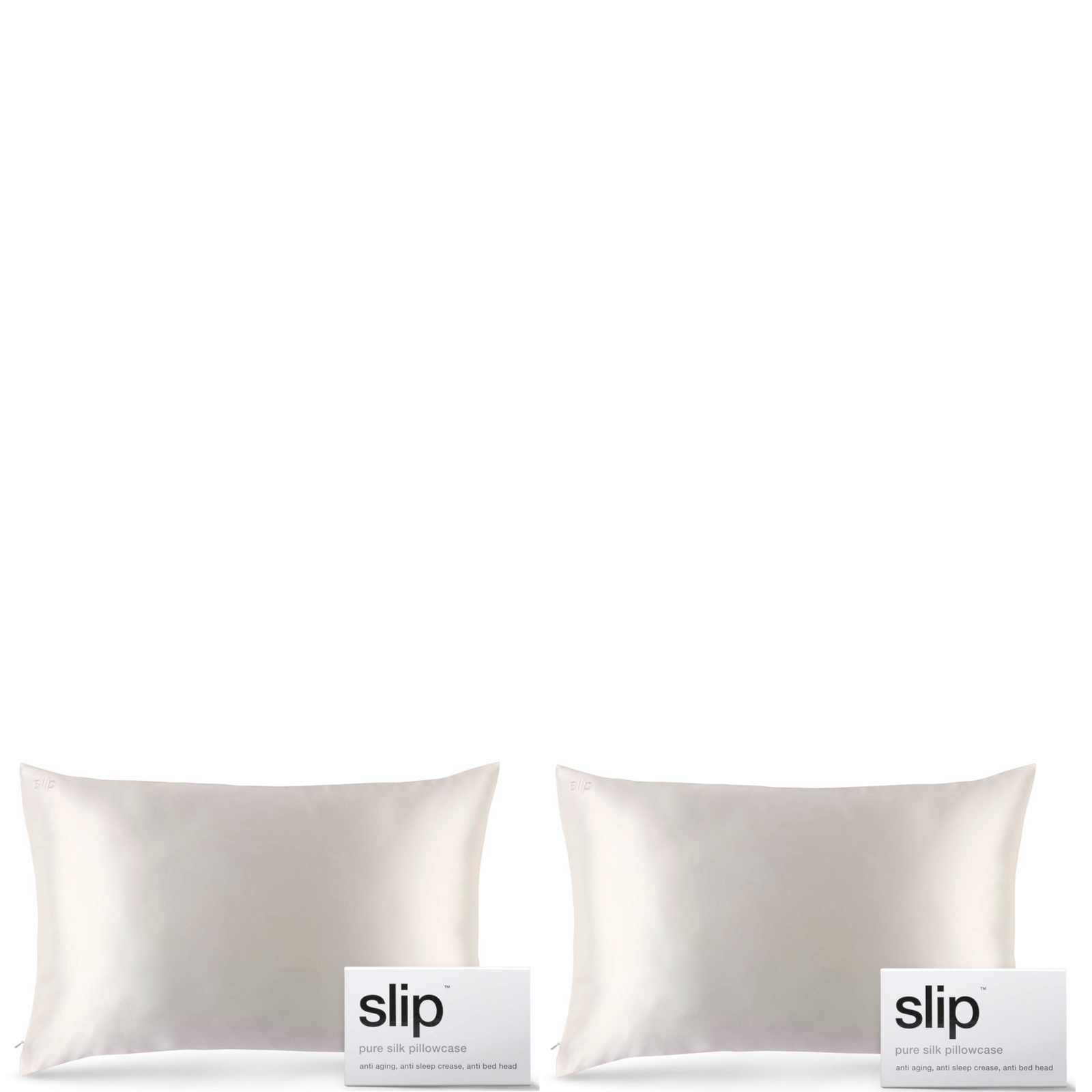 

Slip Pure Silk Queen Pillowcase - White Duo Bundle