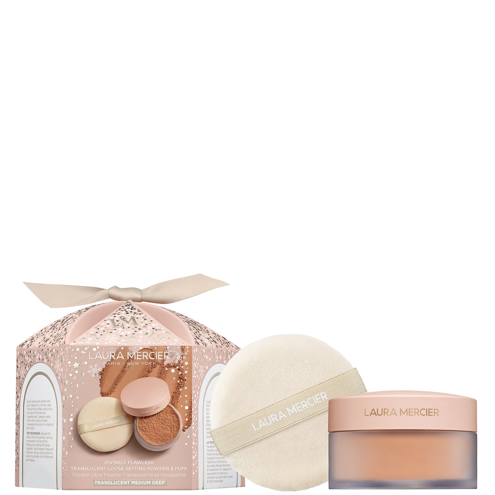 Image of Laura Mercier Divinely Flawless Translucent Loose Setting Powder and Puff 29g (Various Shades) - Medium-Deep051