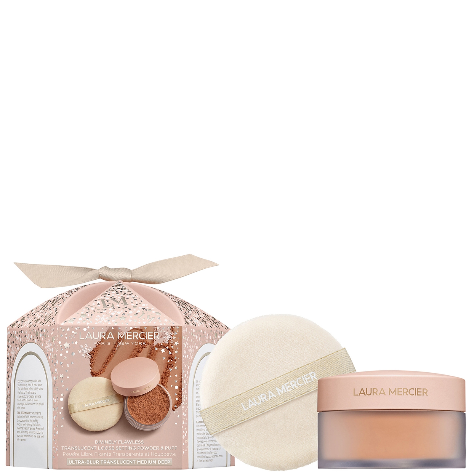 Image of Laura Mercier Divinely Flawless Ultra-Blur Translucent Loose Setting Powder and Puff 20g (Various Shades) - Medium-Deep051