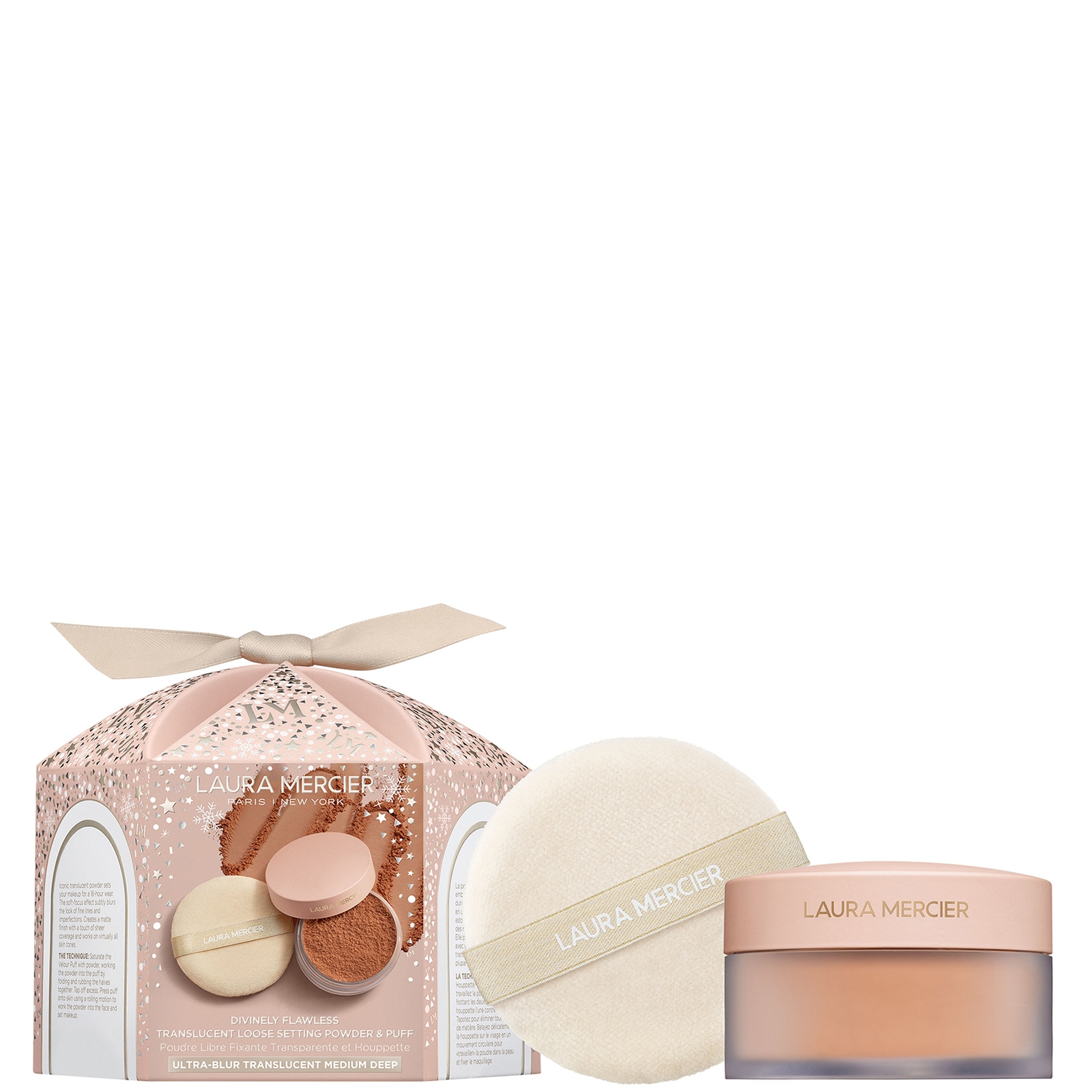 Laura Mercier Divinely Flawless Ultra-blur Translucent Loose Setting Powder And Puff 20g (various Shades) - Medium In Medium-deep