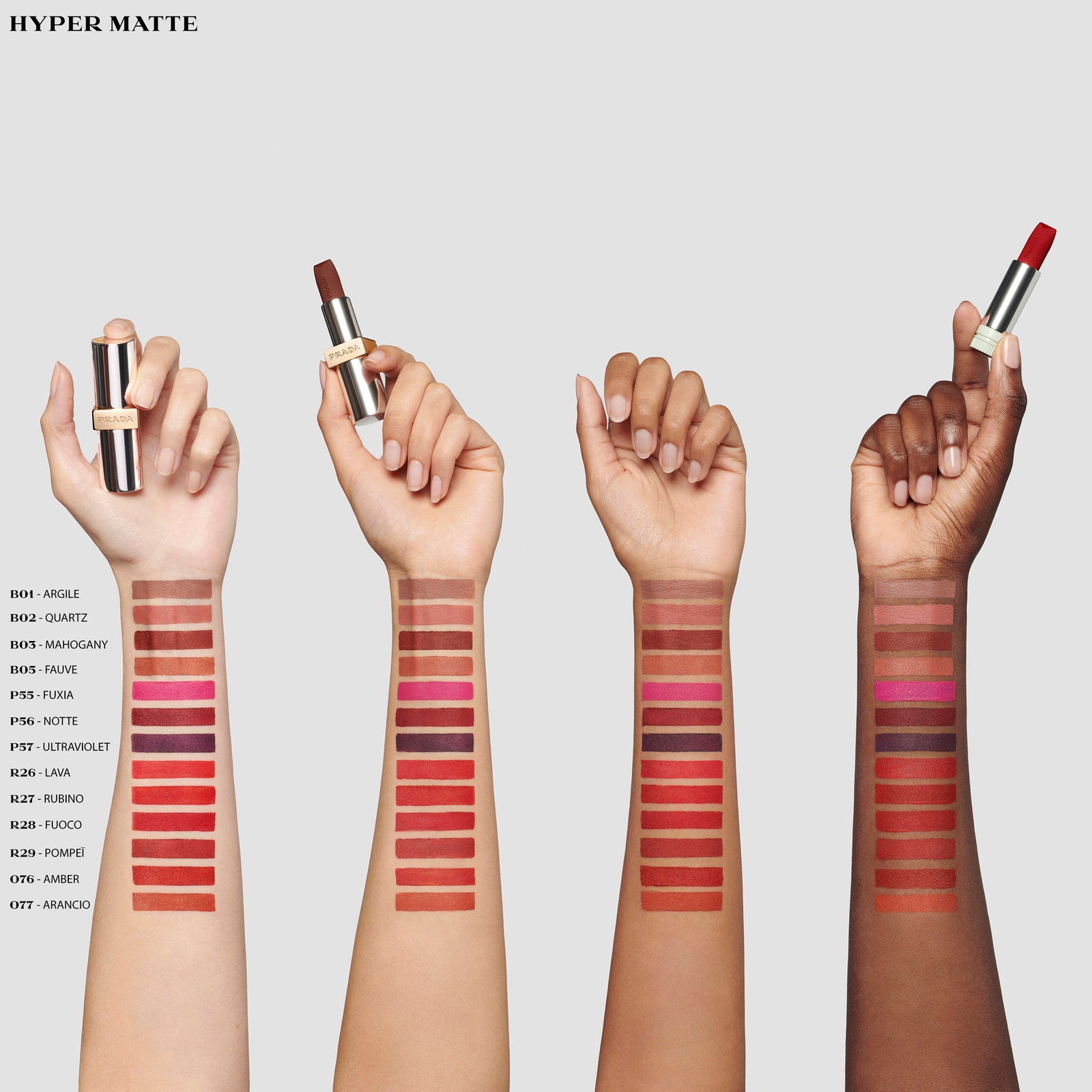 Thumbnail - Prada Hyper Matte Nude Refillable Lipstick 3.8g (Various Shades) - P58 - Tamaris