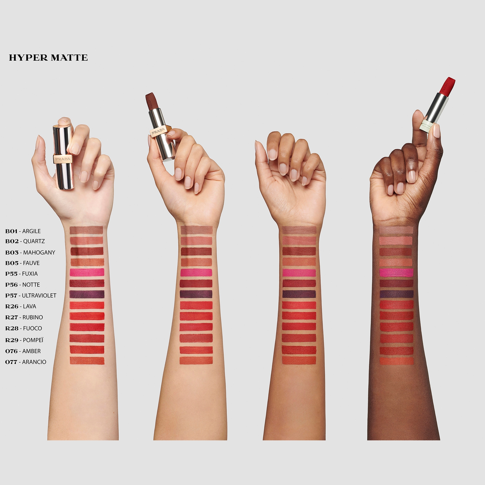 Thumbnail - Prada Hyper Matte Rouge Refillable Lipstick 3.8g (Various Shades) - B05 - Fauve