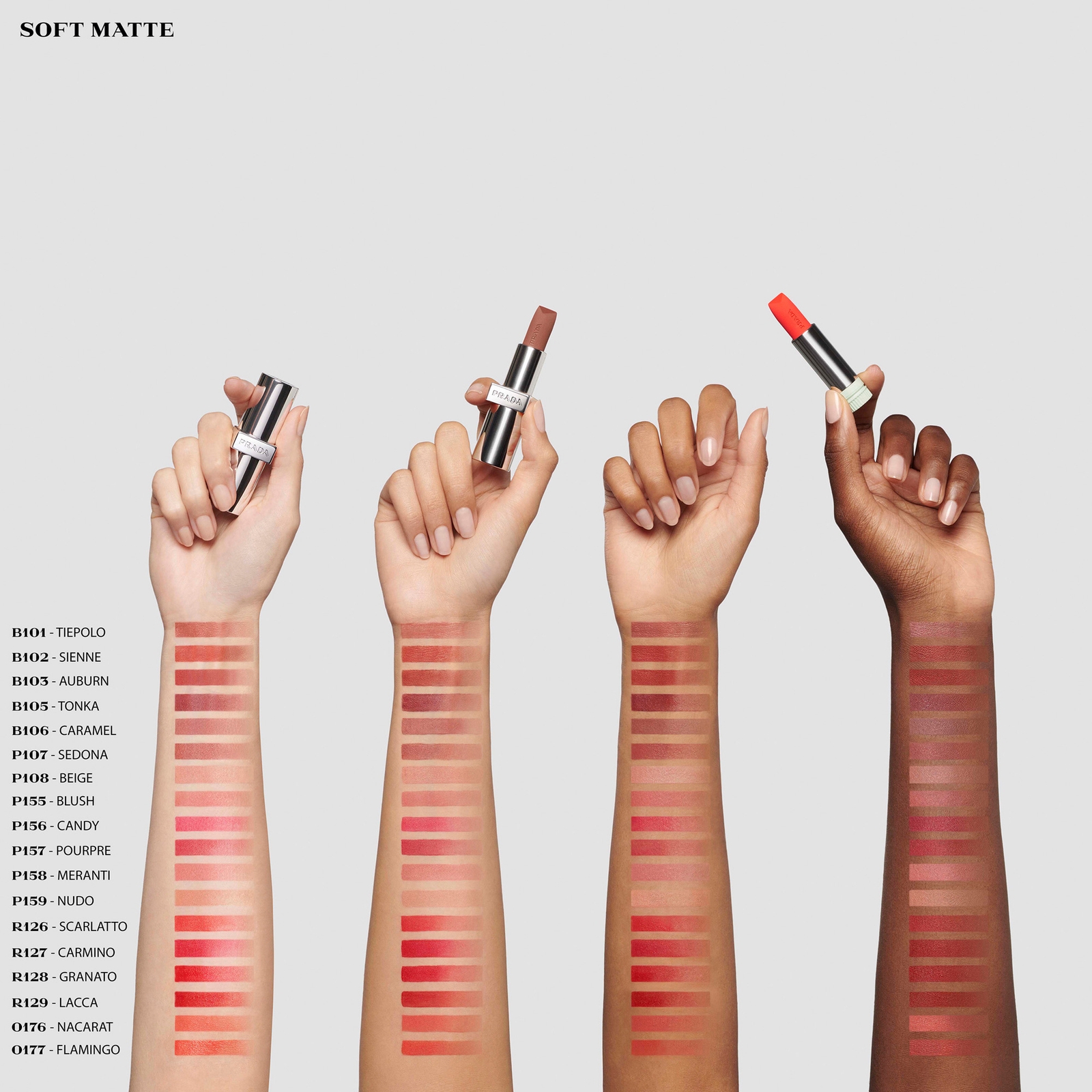 Thumbnail - Prada Soft Matte Nude Refillable Lipstick 3.8g (Various Shades) - B107 - Sedona