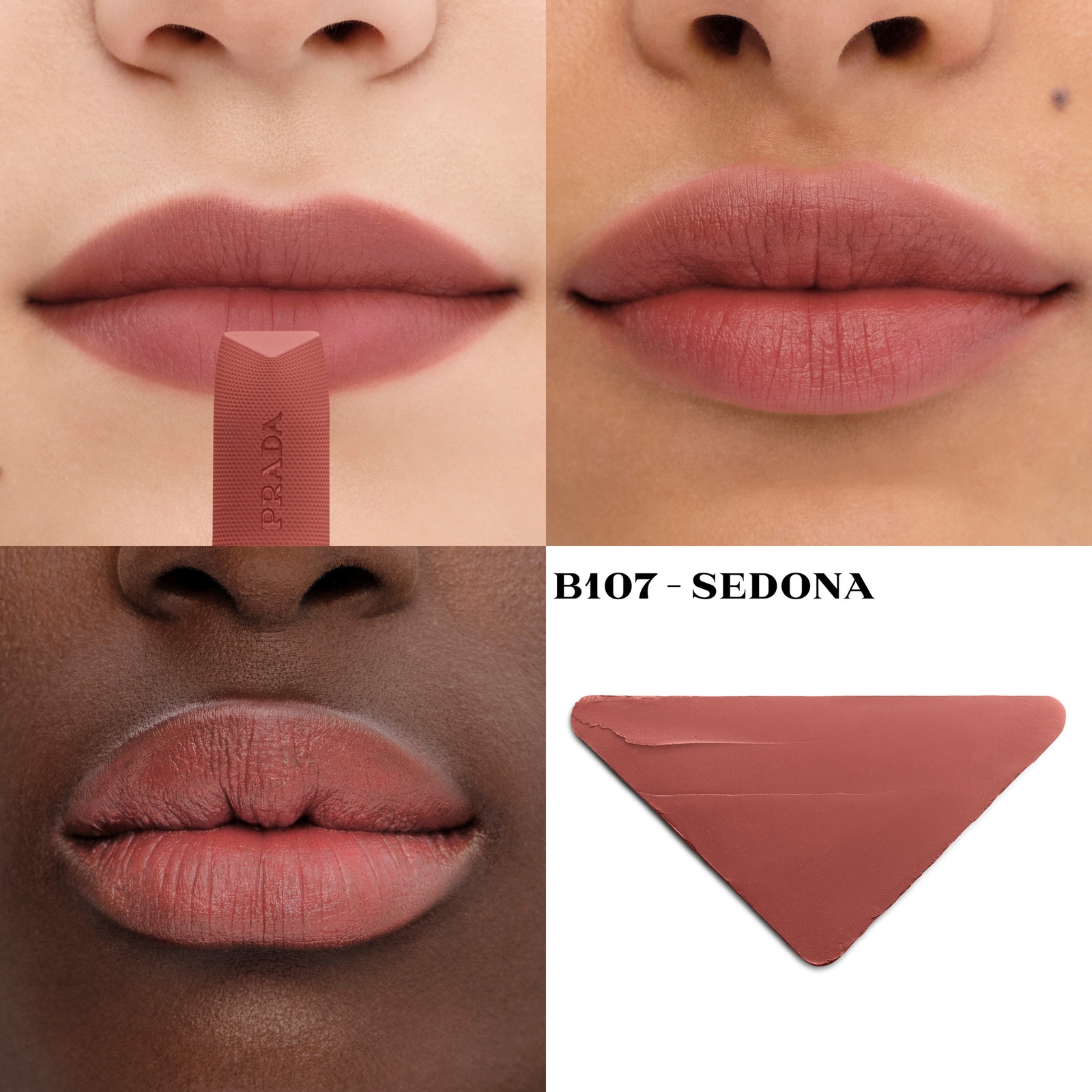 Thumbnail - Prada Soft Matte Nude Refillable Lipstick 3.8g (Various Shades) - B107 - Sedona