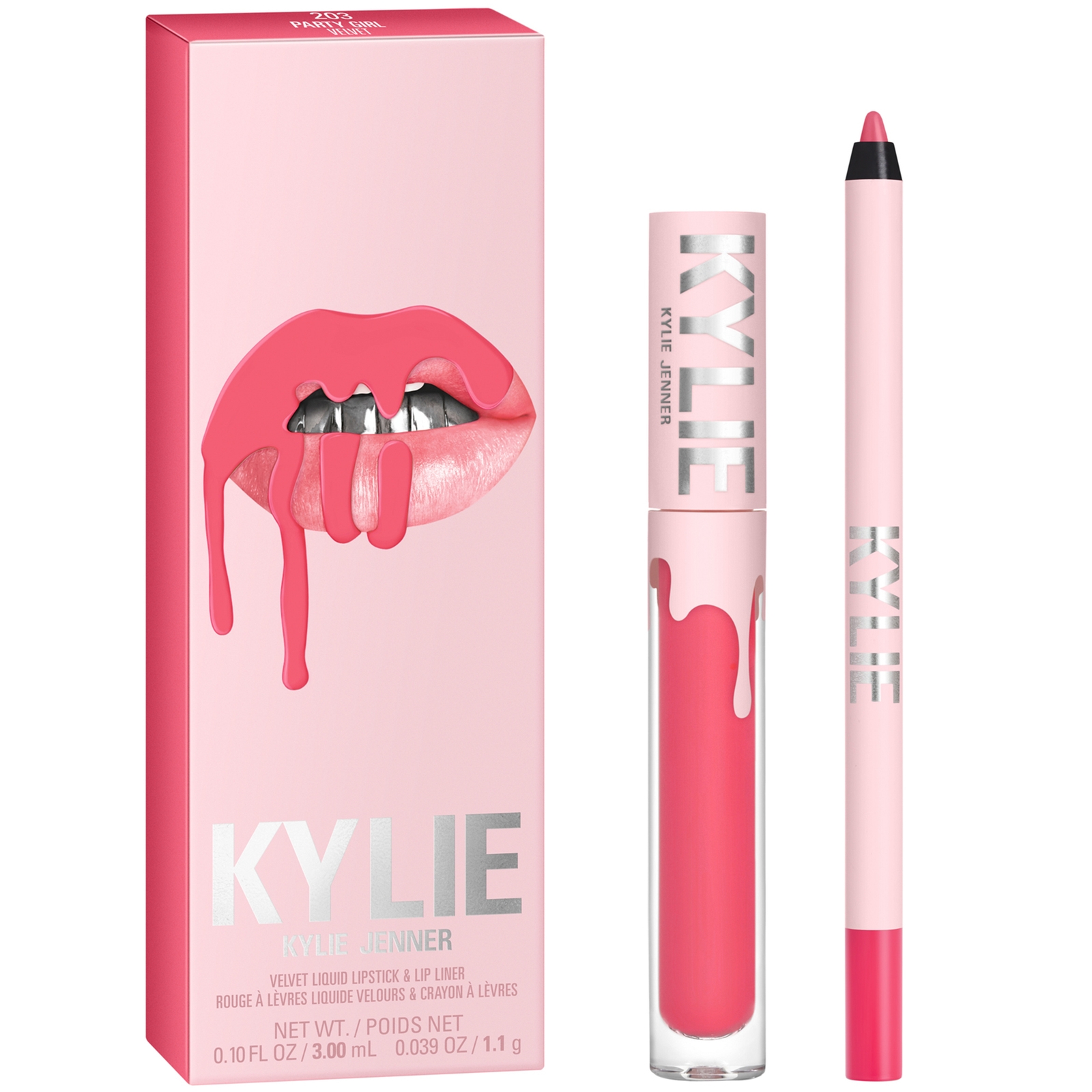 Shop Kylie Cosmetics Velvet Lip Kit (various Shades) - 203 Party Girl