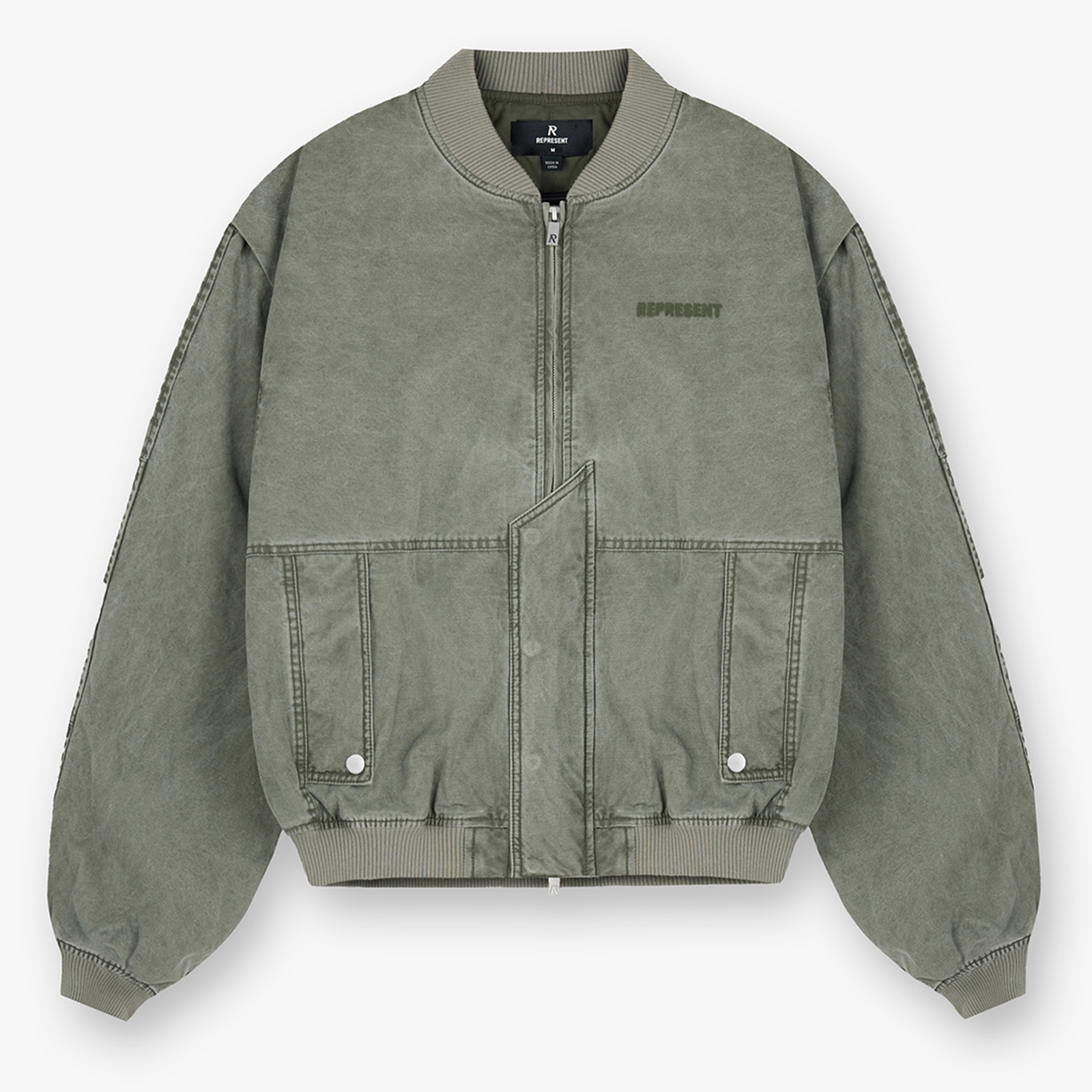 REPRESENT Washed Cotton Bomber Jacket - S