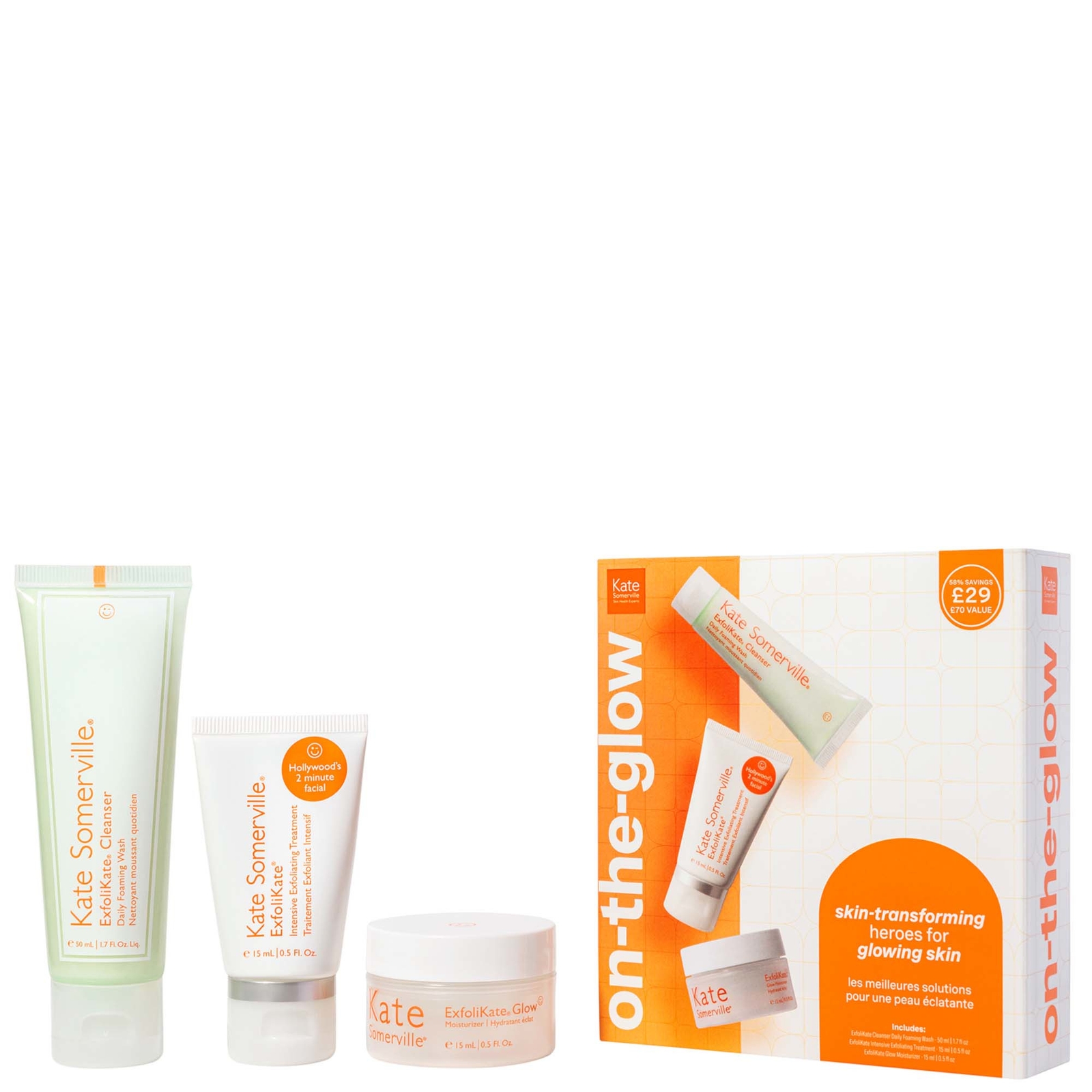 KATE SOMMERVILLE EXFOLIKATE ON THE GLOW KIT 