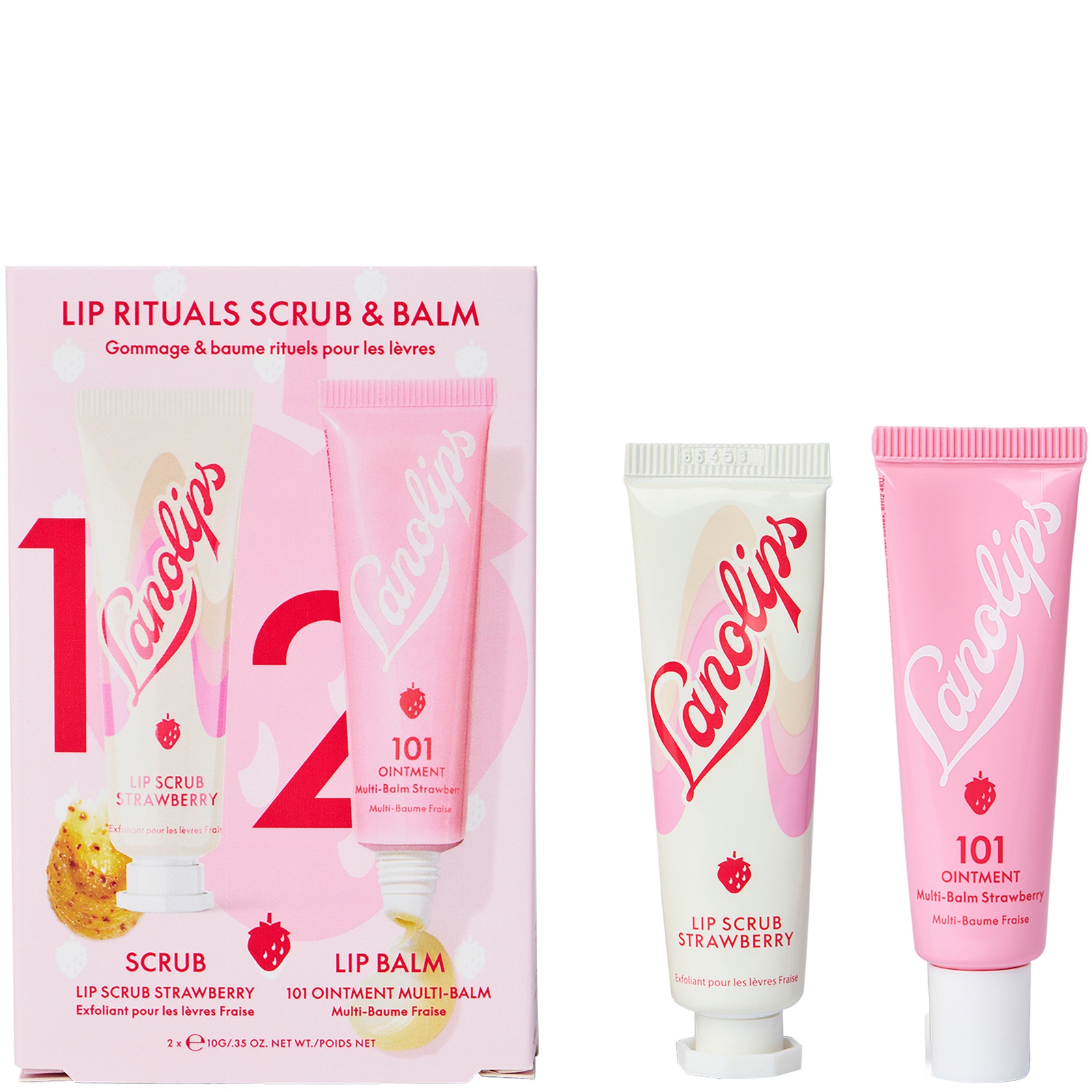 Lanolips Lip Rituals Scrub And Balm Strawberry