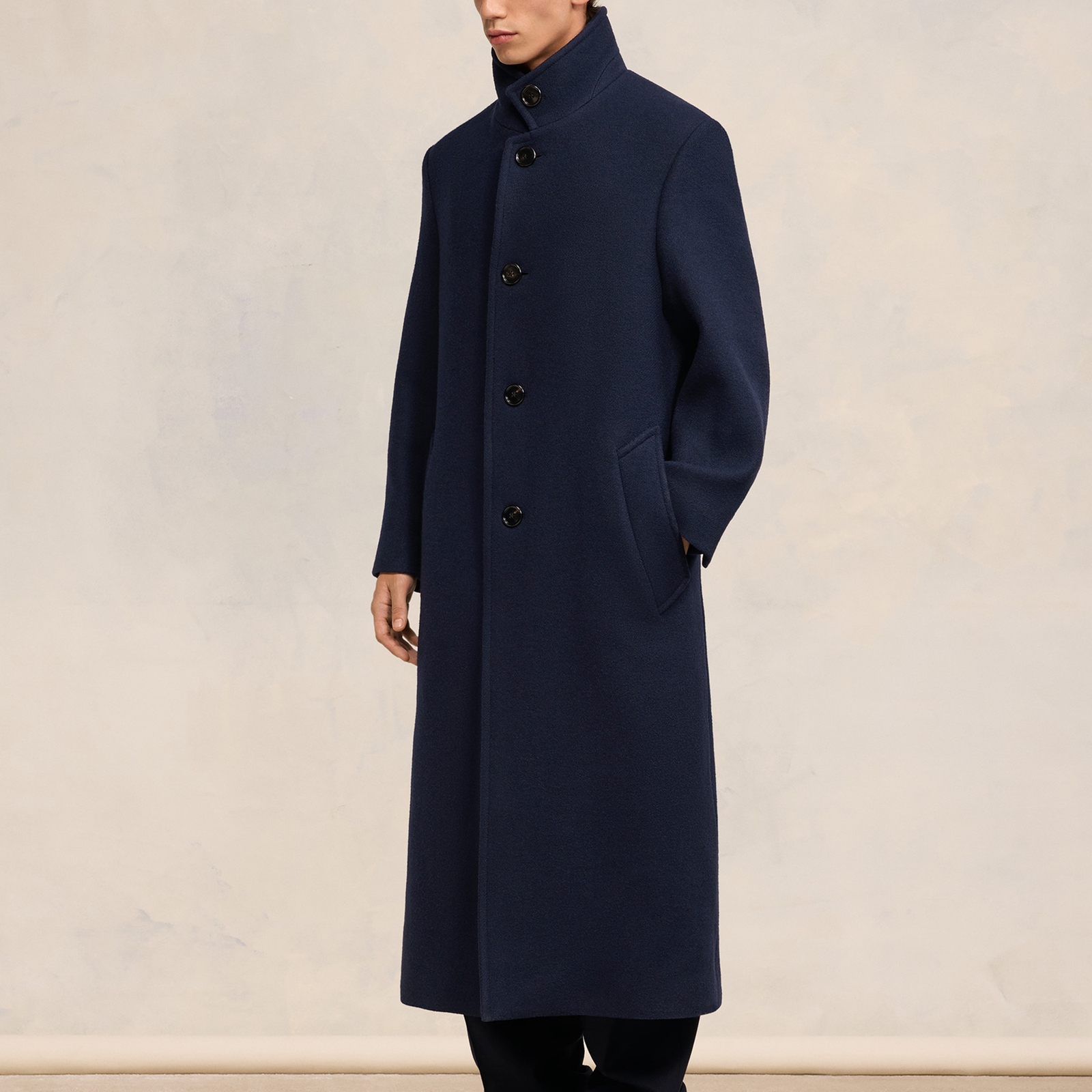 AMI Wool Longline Coat - IT 46/S