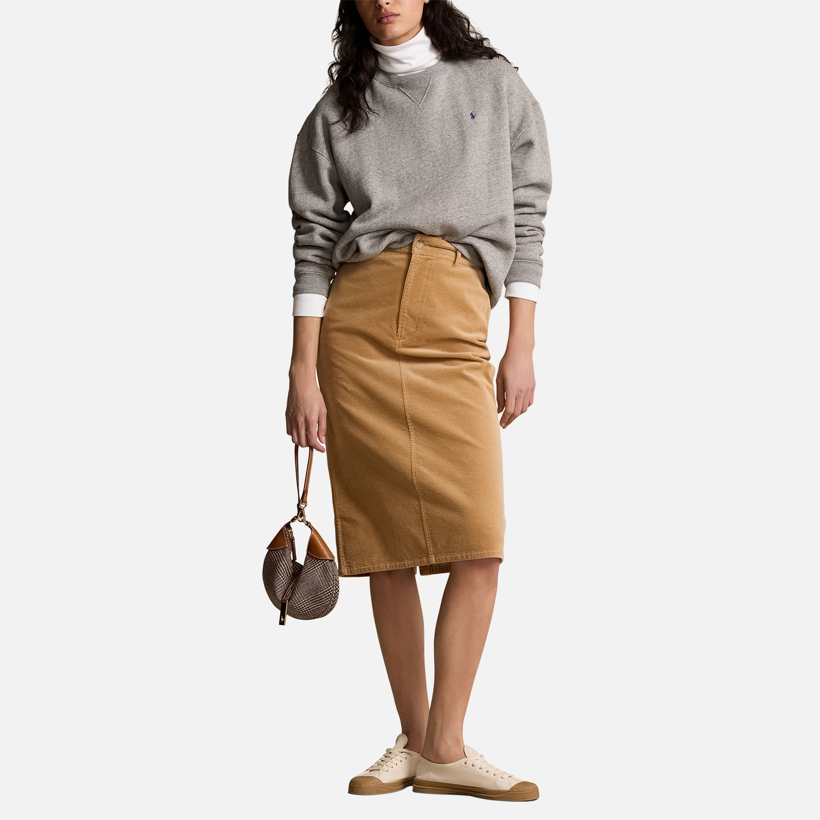 Polo Ralph Lauren Midi Cotton-Corduroy Pencil Skirt - UK 10