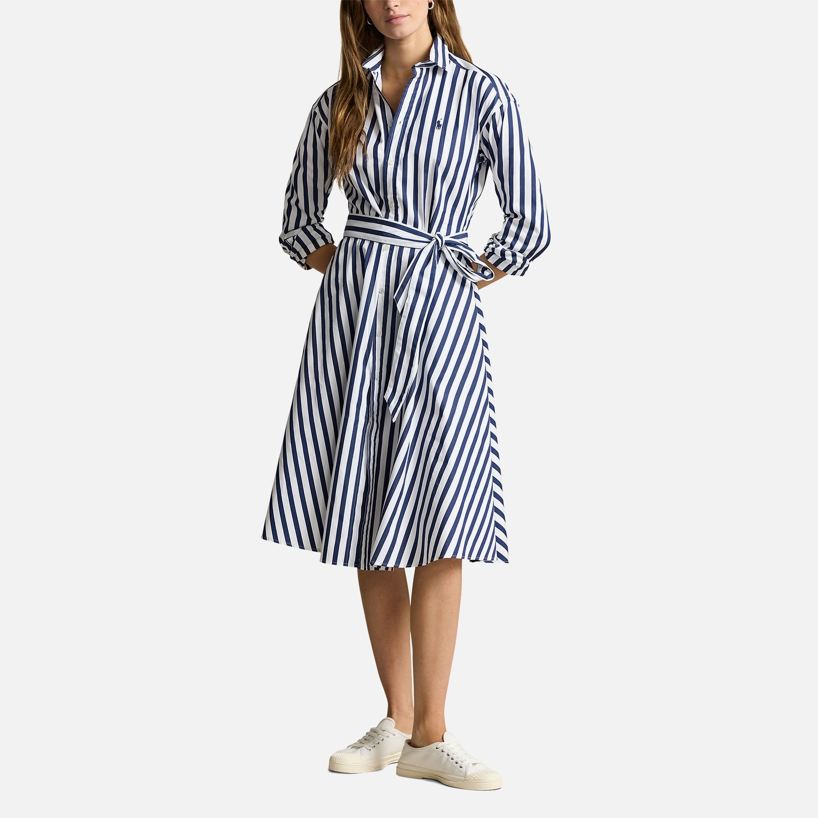Polo Ralph Lauren Vicki Cotton-Poplin Day Dress - UK 14