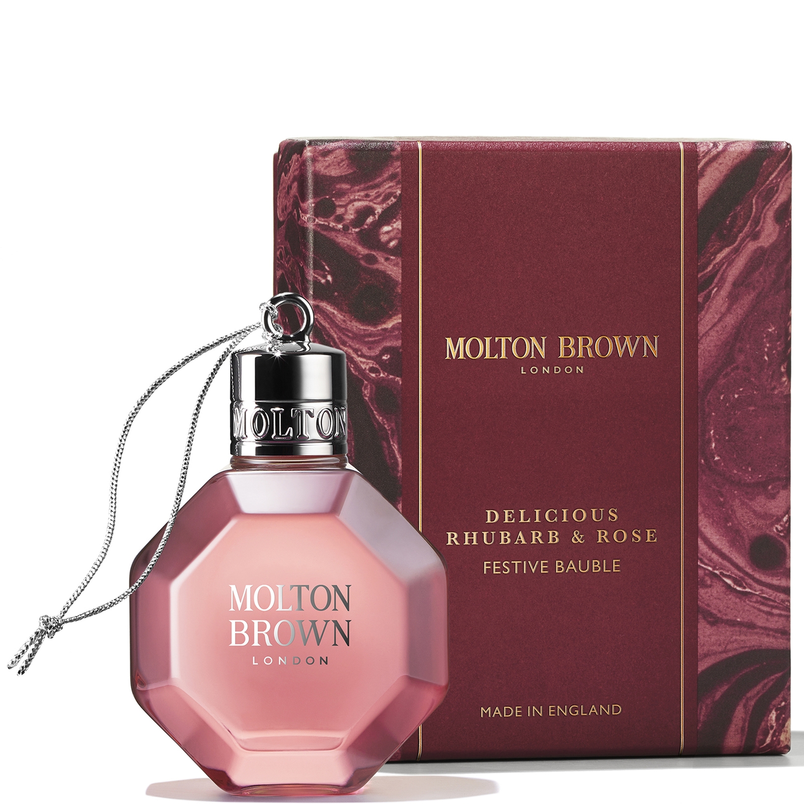 Molton Brown Delicious Rhubarb and Rose Festive Bauble 75ml